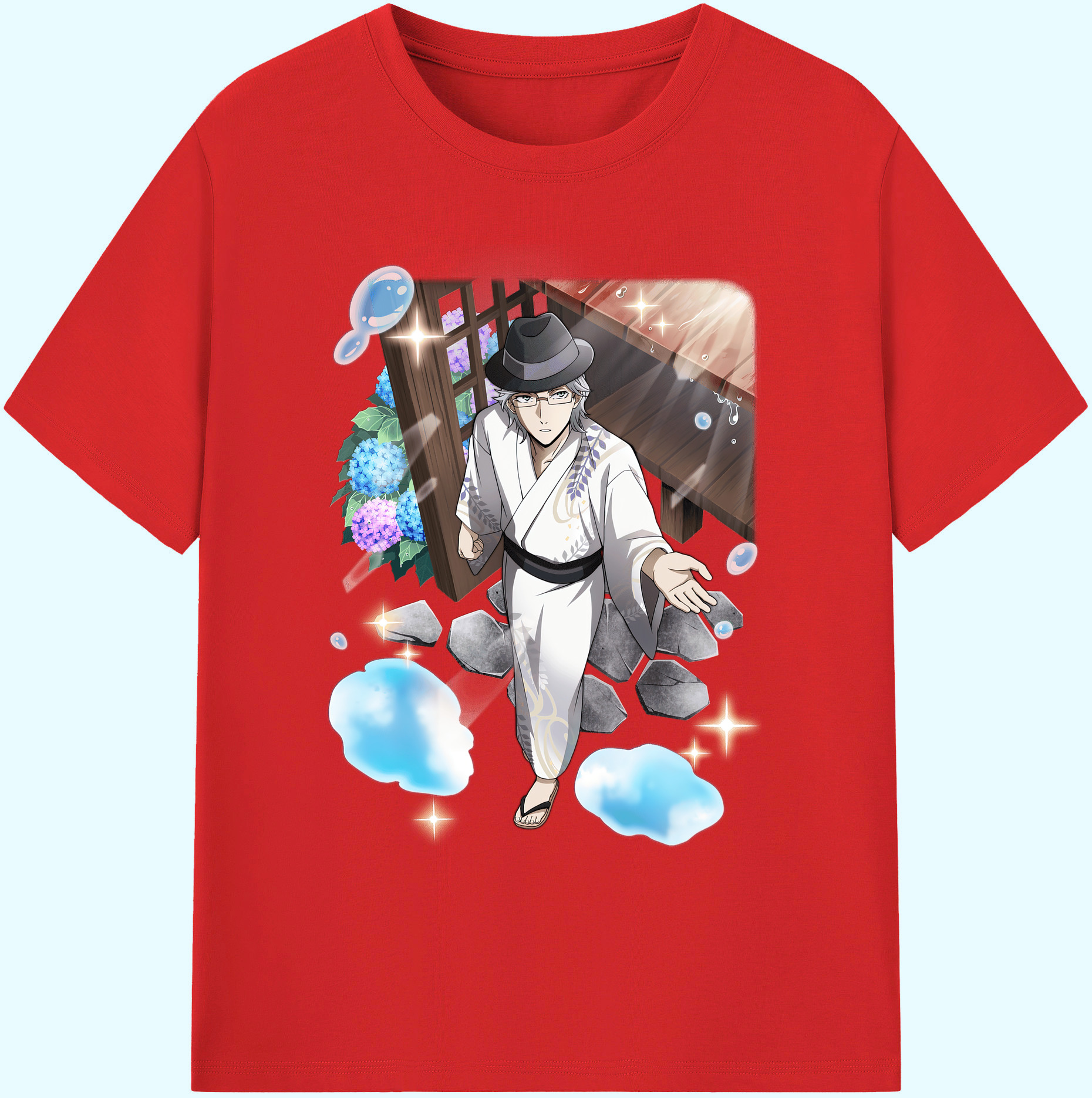 （画像用） 文豪ストレイドッグス Bungo Stray Dogs 綿100％ メンズ半袖Tシャツ｜肌触りやわらか＆通気性