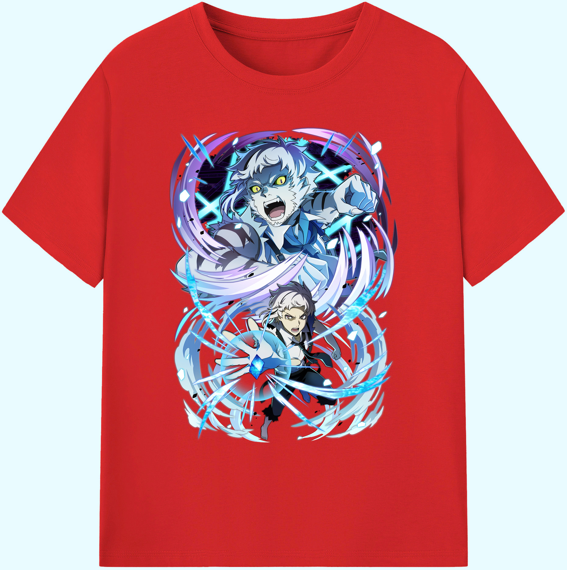 （画像用） 文豪ストレイドッグス Bungo Stray Dogs 綿100％ メンズ半袖Tシャツ｜肌触りやわらか＆通気性