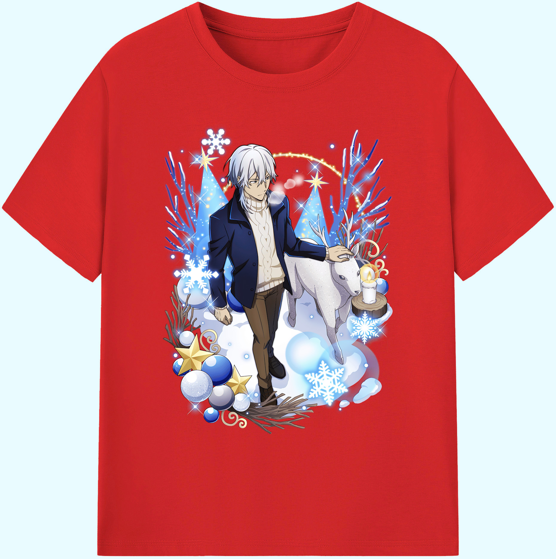 （画像用） 文豪ストレイドッグス Bungo Stray Dogs 綿100％ メンズ半袖Tシャツ｜肌触りやわらか＆通気性