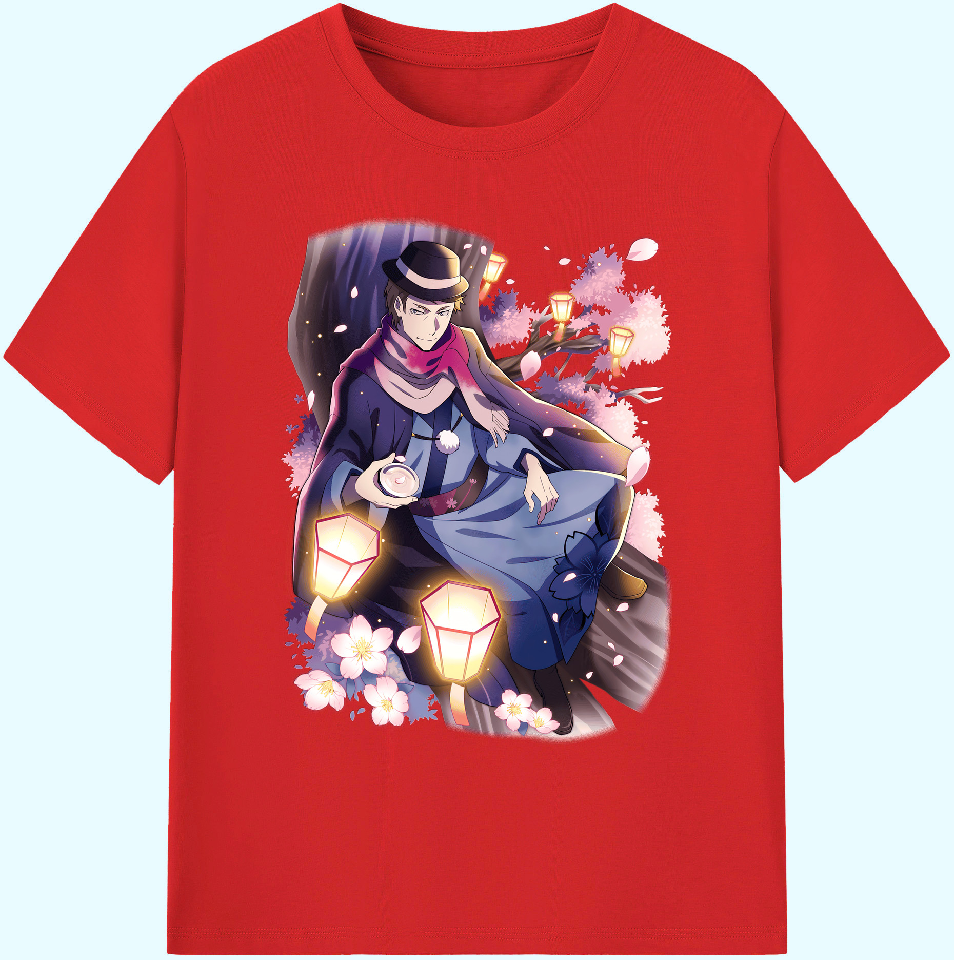 （画像用） 文豪ストレイドッグス Bungo Stray Dogs 綿100％ メンズ半袖Tシャツ｜肌触りやわらか＆通気性