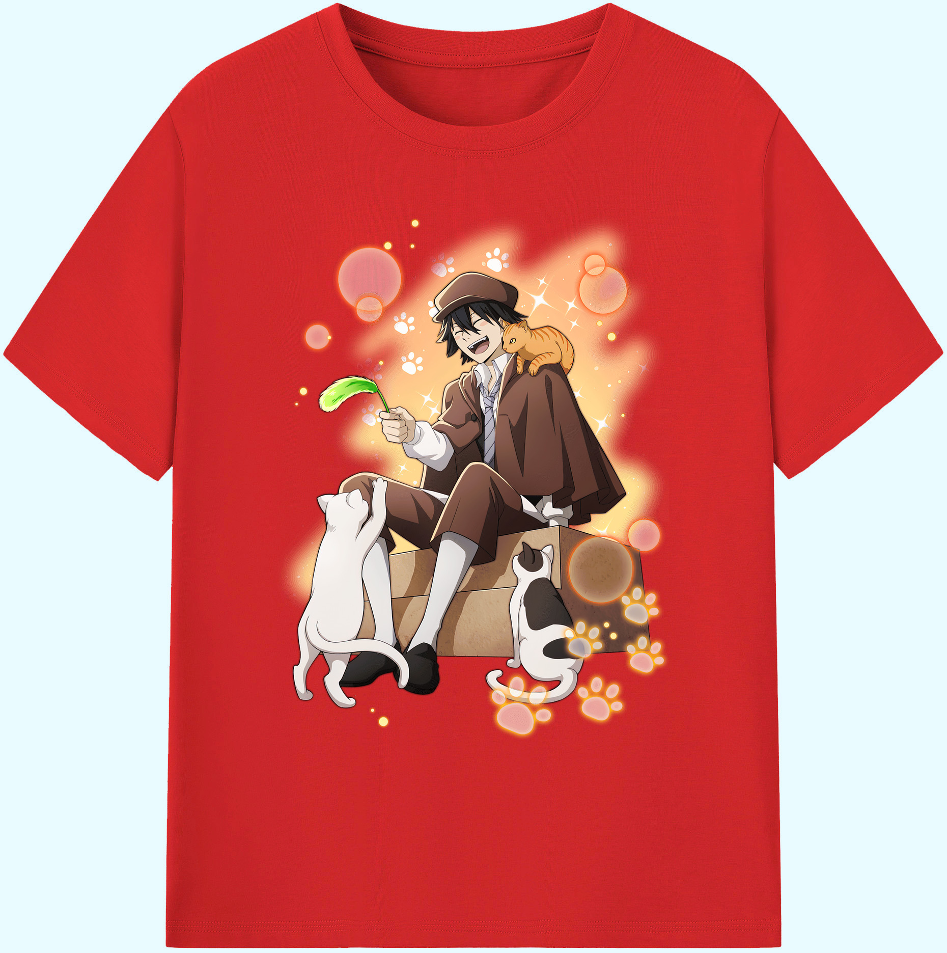 （画像用） 文豪ストレイドッグス Bungo Stray Dogs 綿100％ メンズ半袖Tシャツ｜肌触りやわらか＆通気性