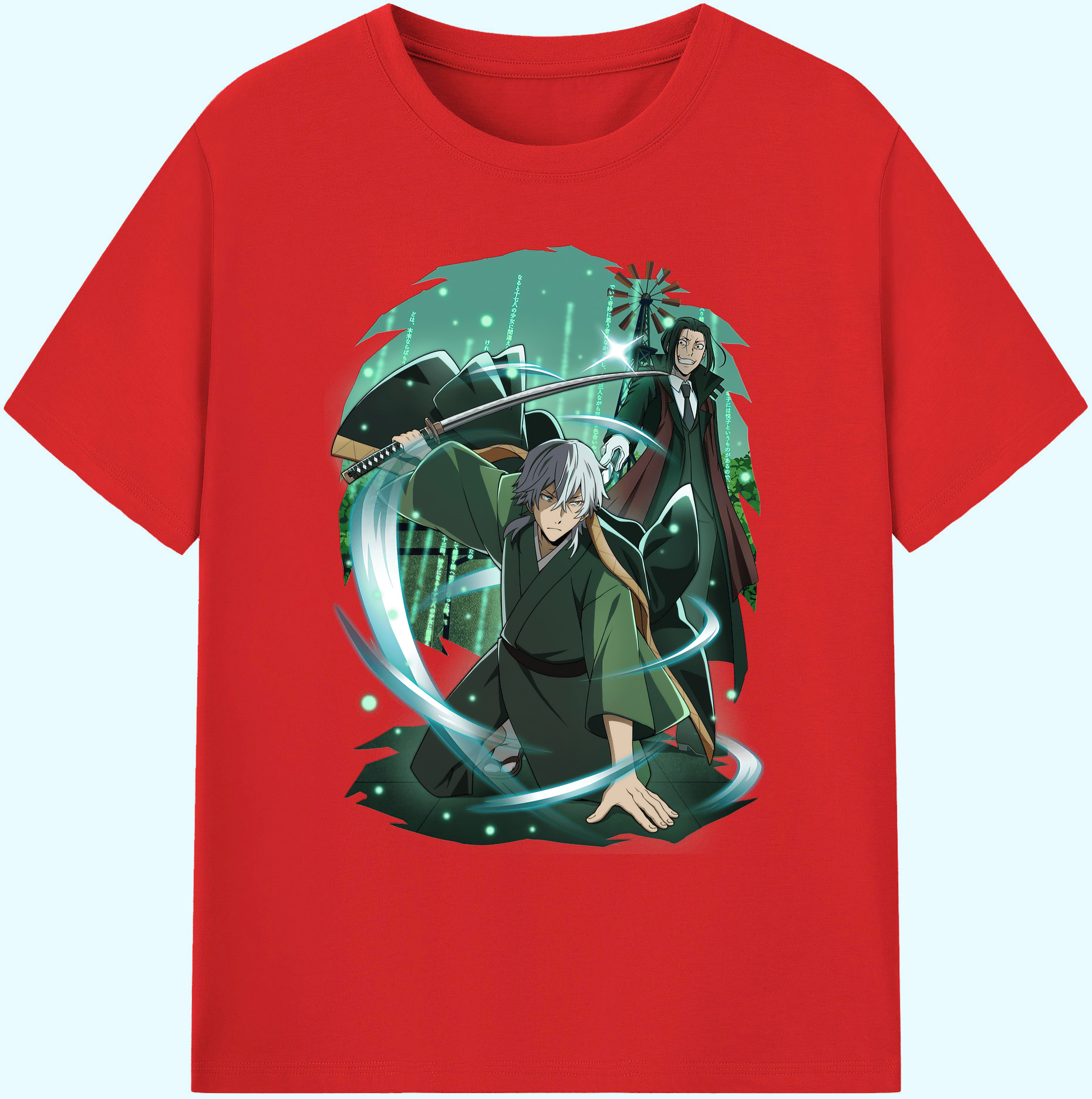 （画像用） 文豪ストレイドッグス Bungo Stray Dogs 綿100％ メンズ半袖Tシャツ｜肌触りやわらか＆通気性