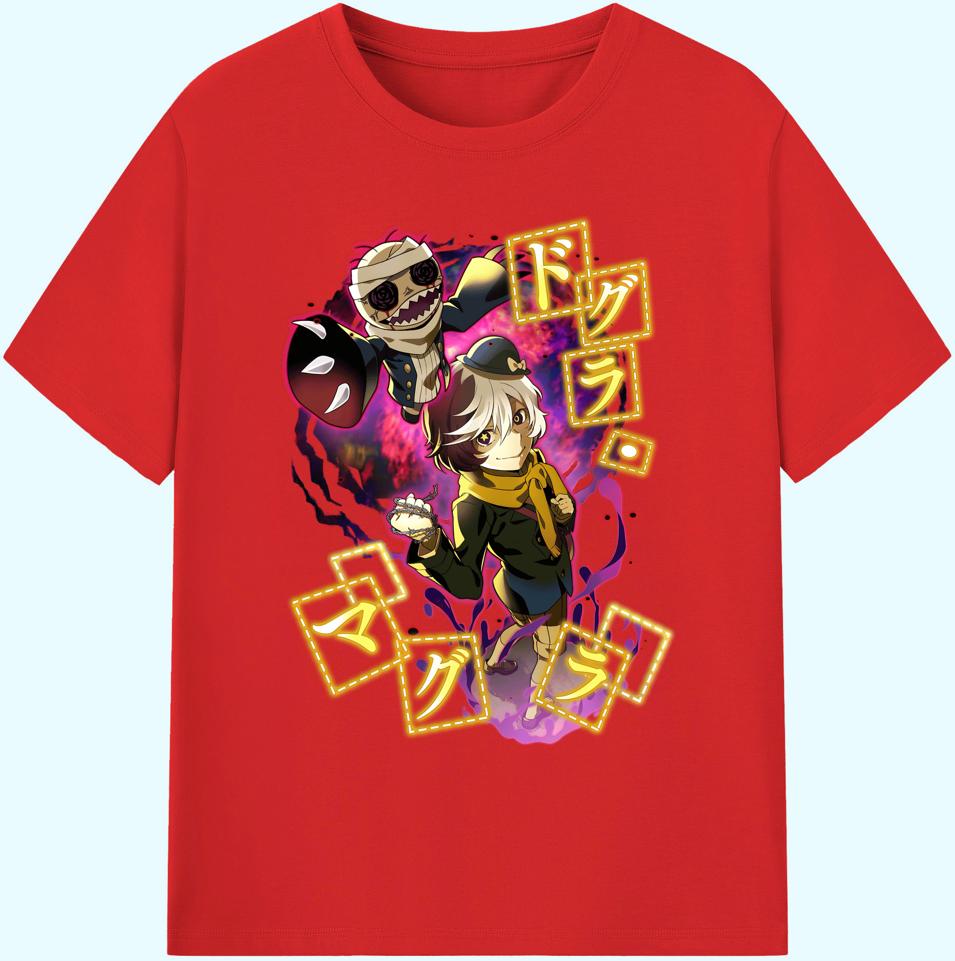 （画像用） 文豪ストレイドッグス Bungo Stray Dogs 綿100％ メンズ半袖Tシャツ｜肌触りやわらか＆通気性