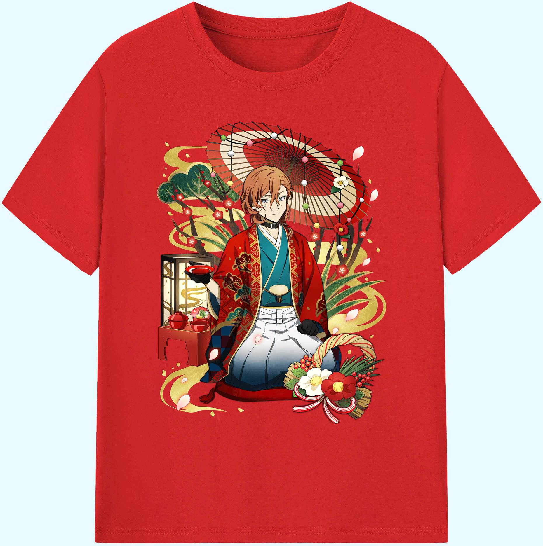 （画像用） 文豪ストレイドッグス Bungo Stray Dogs 綿100％ メンズ半袖Tシャツ｜肌触りやわらか＆通気性