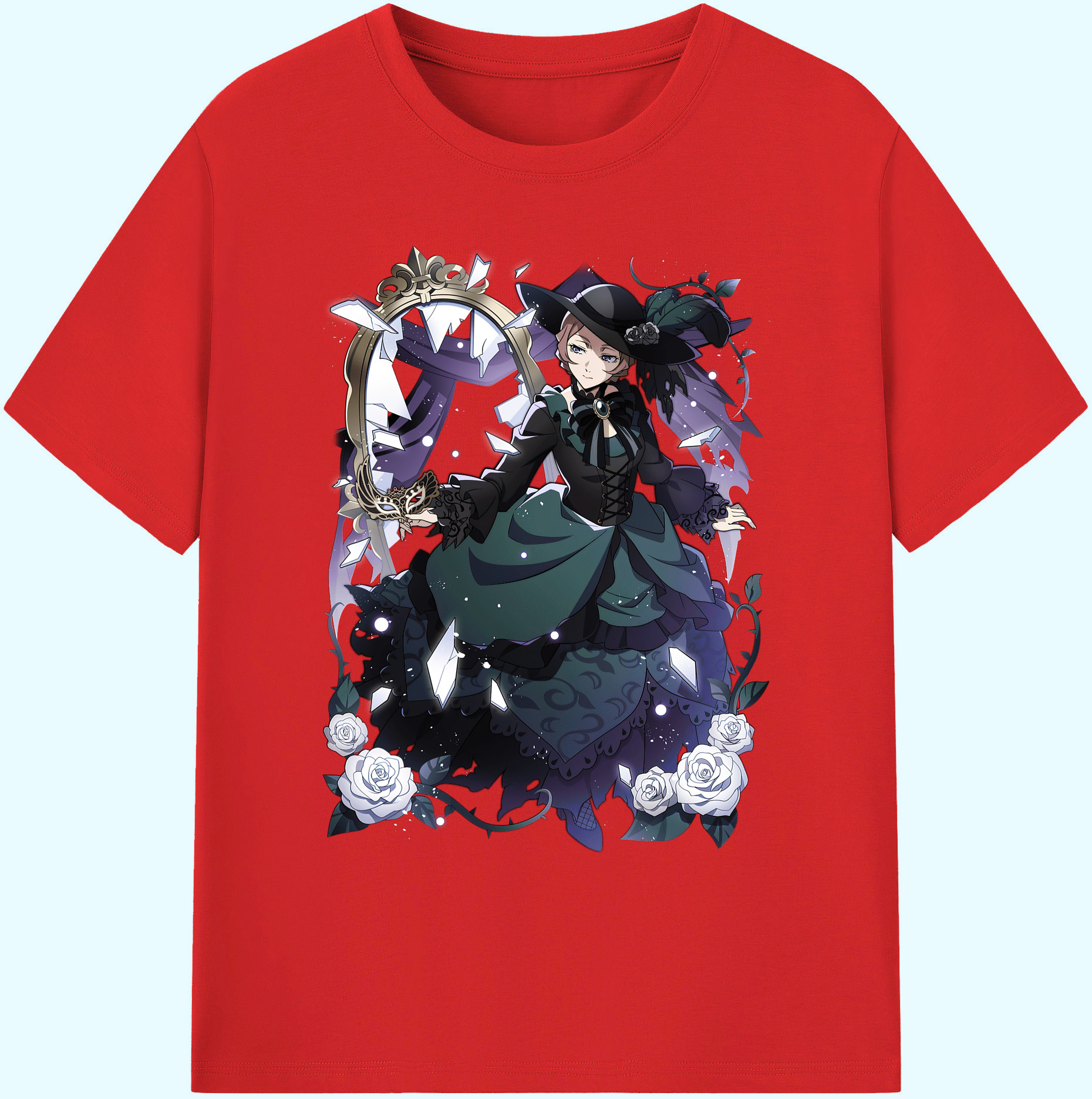 （画像用） 文豪ストレイドッグス Bungo Stray Dogs 綿100％ メンズ半袖Tシャツ｜肌触りやわらか＆通気性