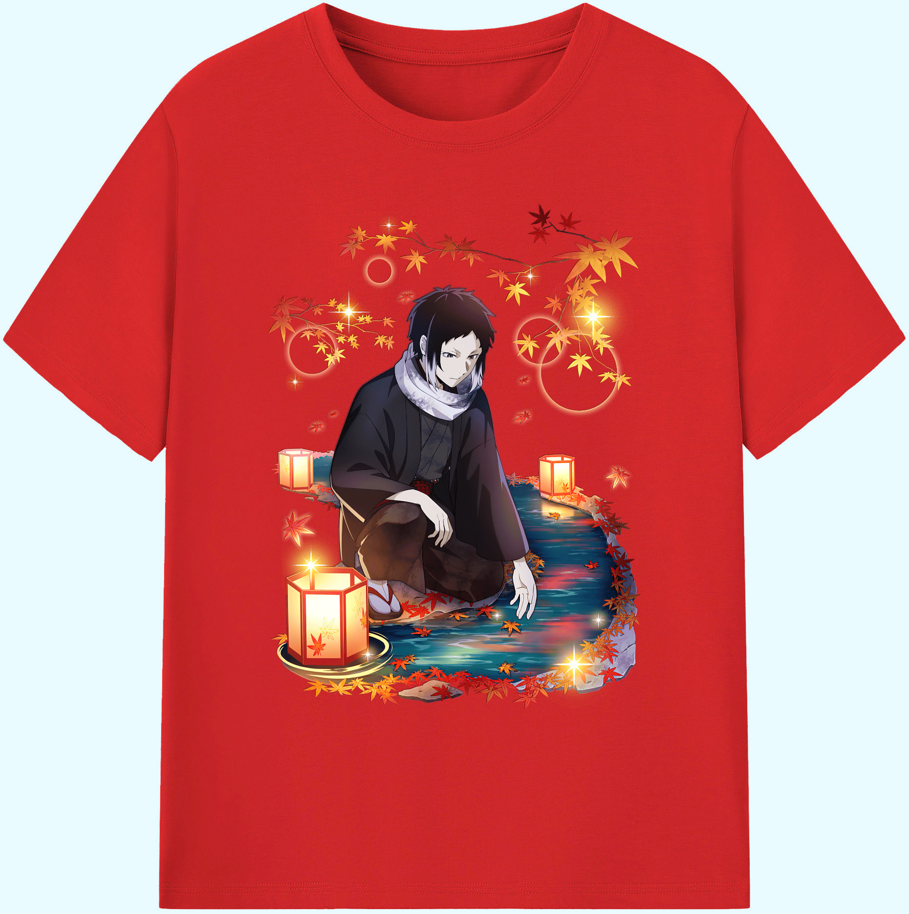 （画像用） 文豪ストレイドッグス Bungo Stray Dogs 綿100％ メンズ半袖Tシャツ｜肌触りやわらか＆通気性
