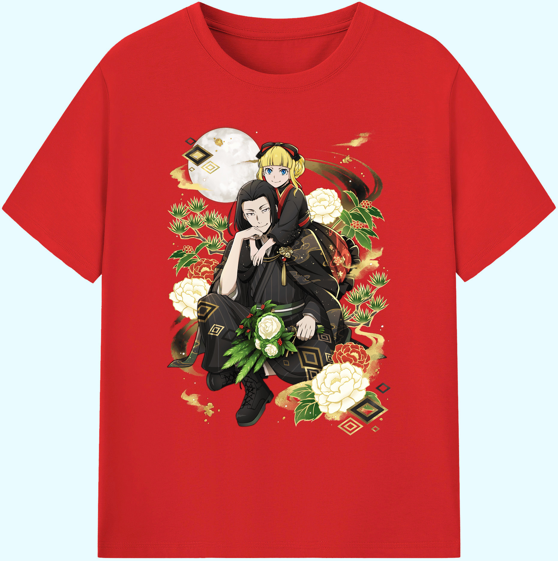 （画像用） 文豪ストレイドッグス Bungo Stray Dogs 綿100％ メンズ半袖Tシャツ｜肌触りやわらか＆通気性