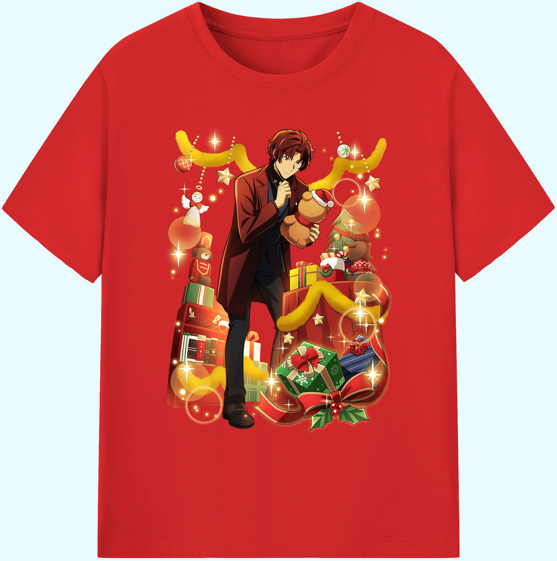 （画像用） 文豪ストレイドッグス Bungo Stray Dogs 綿100％ メンズ半袖Tシャツ｜肌触りやわらか＆通気性