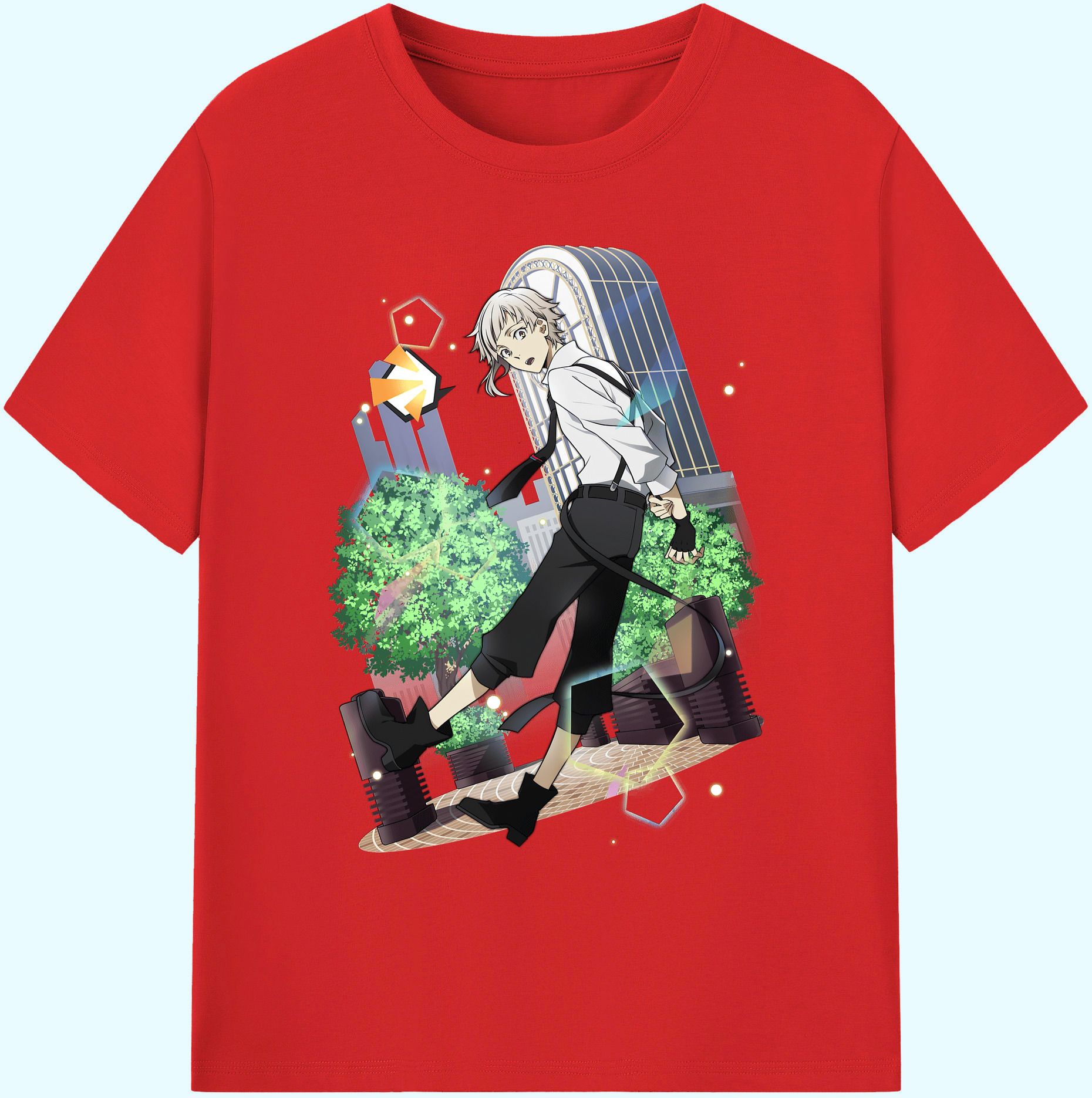 （画像用） 文豪ストレイドッグス Bungo Stray Dogs 綿100％ メンズ半袖Tシャツ｜肌触りやわらか＆通気性