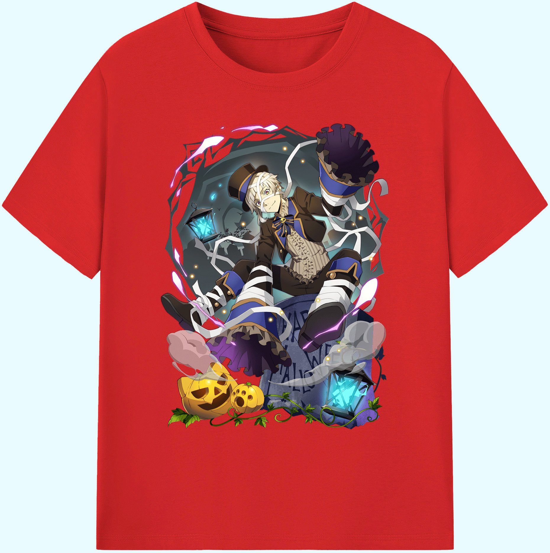 （画像用） 文豪ストレイドッグス Bungo Stray Dogs 綿100％ メンズ半袖Tシャツ｜肌触りやわらか＆通気性