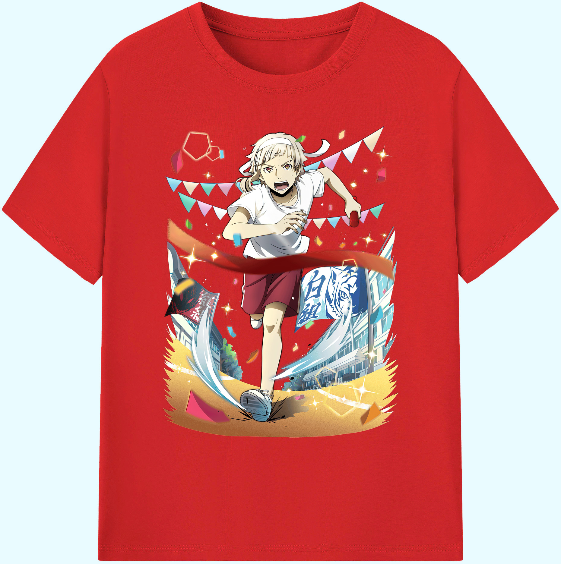 （画像用） 文豪ストレイドッグス Bungo Stray Dogs 綿100％ メンズ半袖Tシャツ｜肌触りやわらか＆通気性