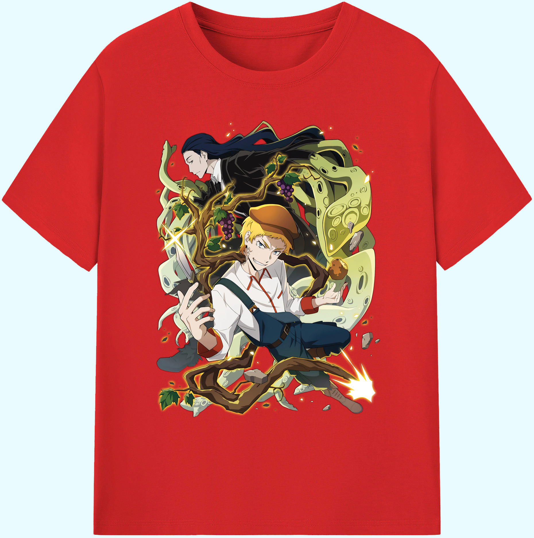 （画像用） 文豪ストレイドッグス Bungo Stray Dogs 綿100％ メンズ半袖Tシャツ｜肌触りやわらか＆通気性