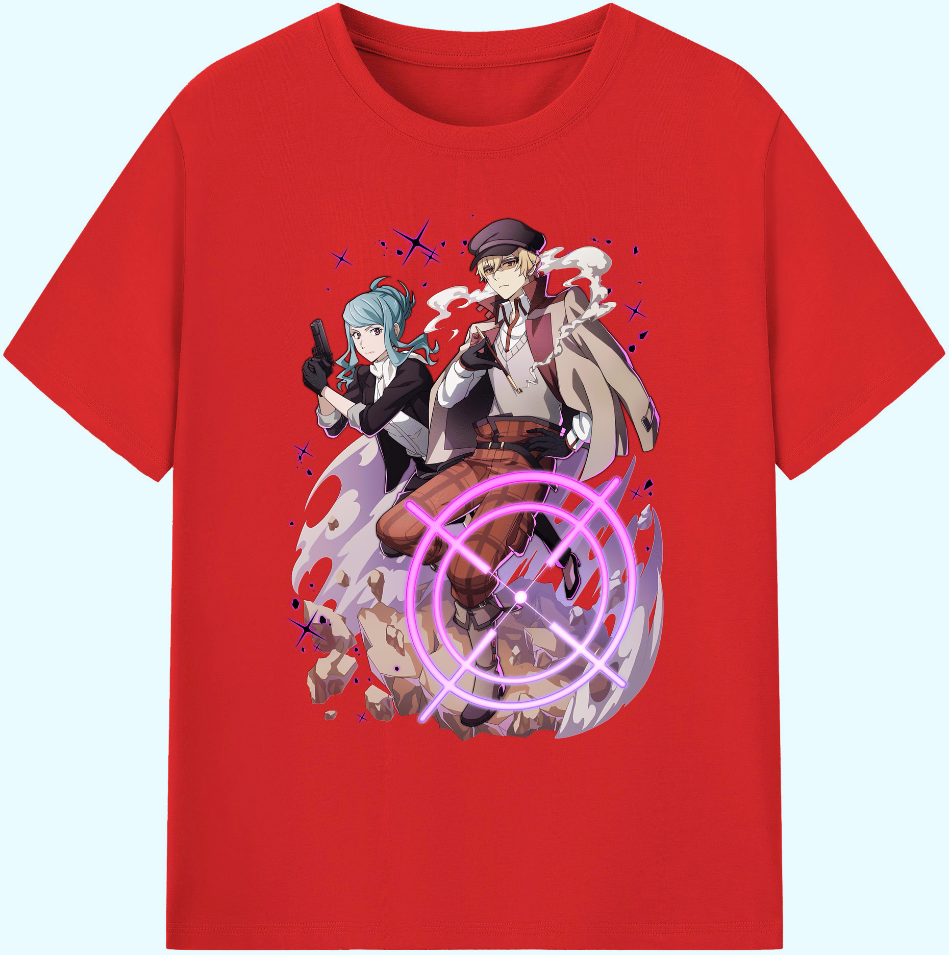 （画像用） 文豪ストレイドッグス Bungo Stray Dogs 綿100％ メンズ半袖Tシャツ｜肌触りやわらか＆通気性