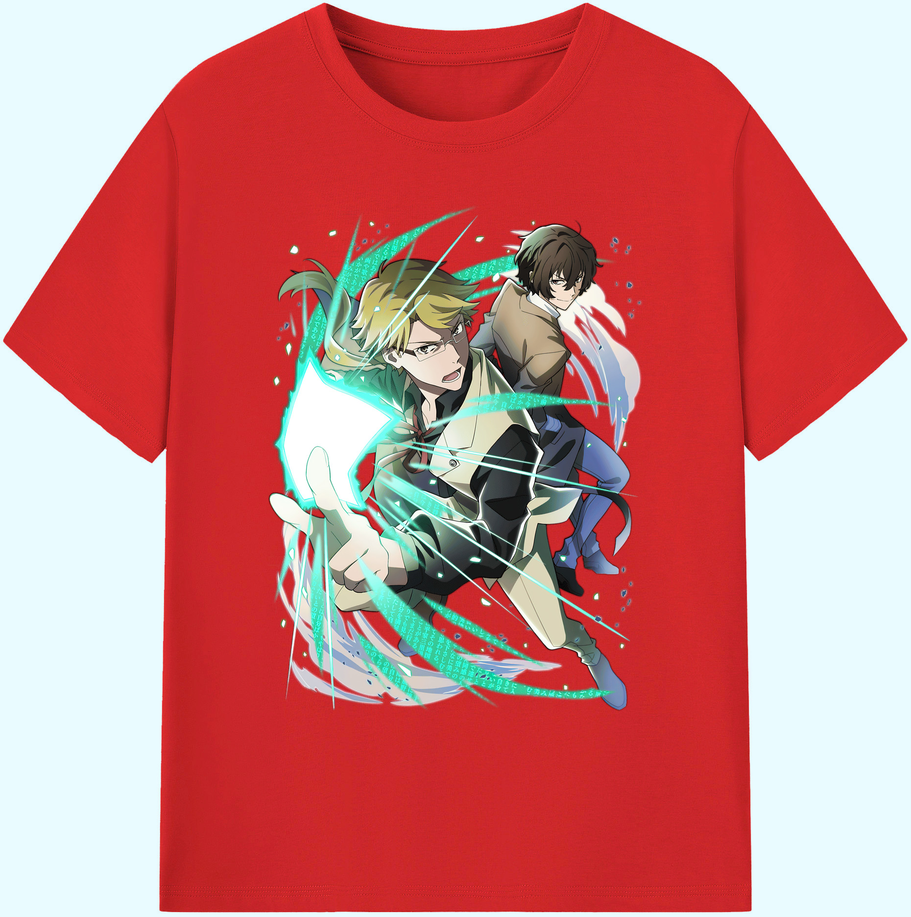 （画像用） 文豪ストレイドッグス Bungo Stray Dogs 綿100％ メンズ半袖Tシャツ｜肌触りやわらか＆通気性