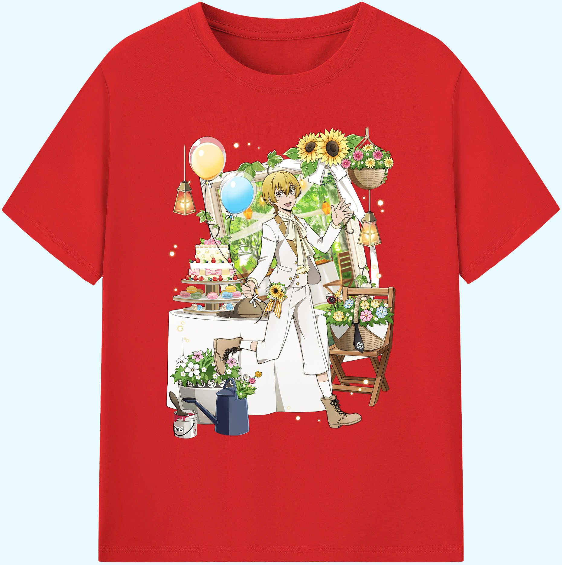 文豪ストレイドッグス Bungo Stray Dogs 綿100％ メンズ半袖Tシャツ｜肌触りやわらか＆通気性