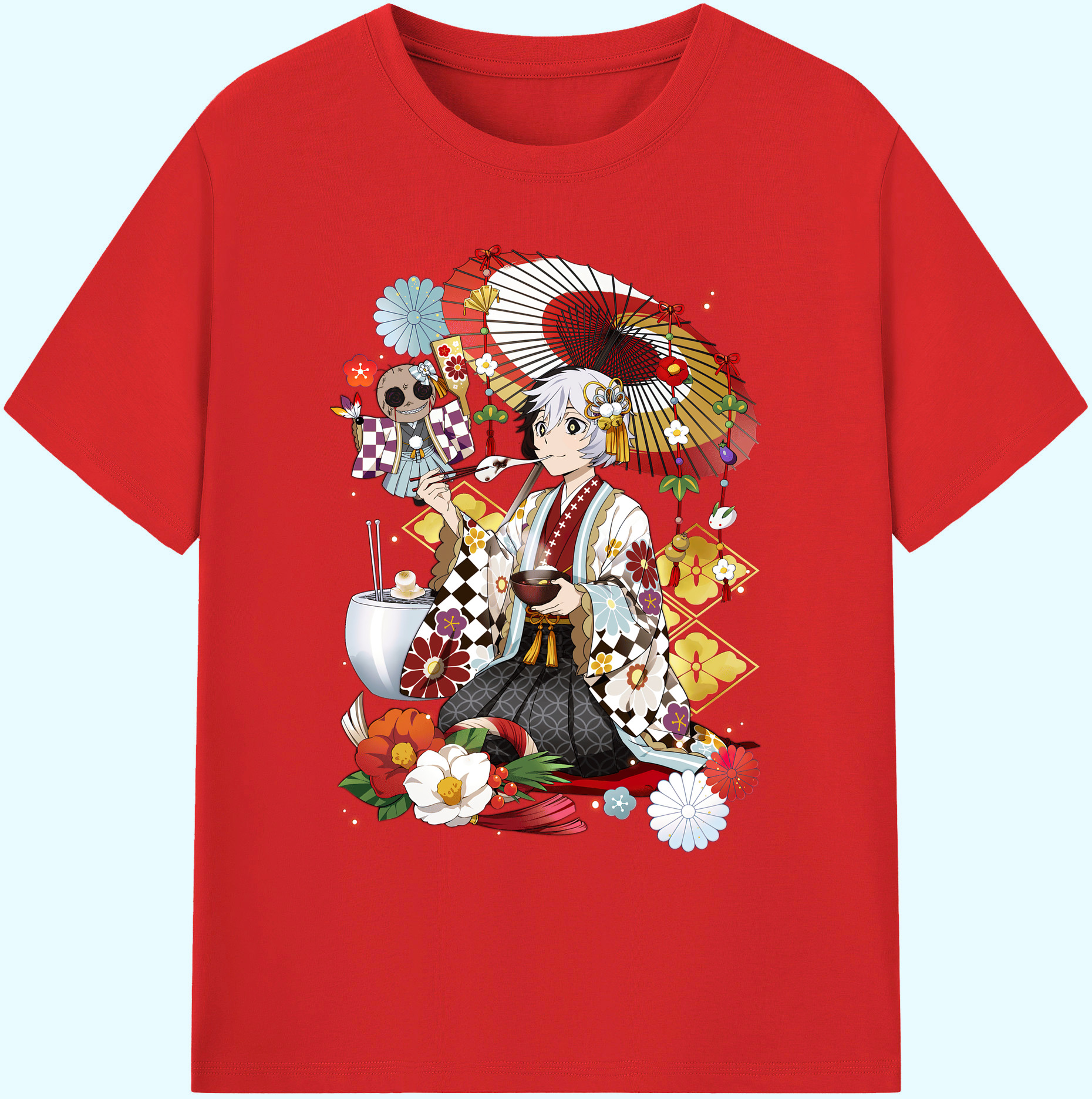 （画像用） 文豪ストレイドッグス Bungo Stray Dogs 綿100％ メンズ半袖Tシャツ｜肌触りやわらか＆通気性