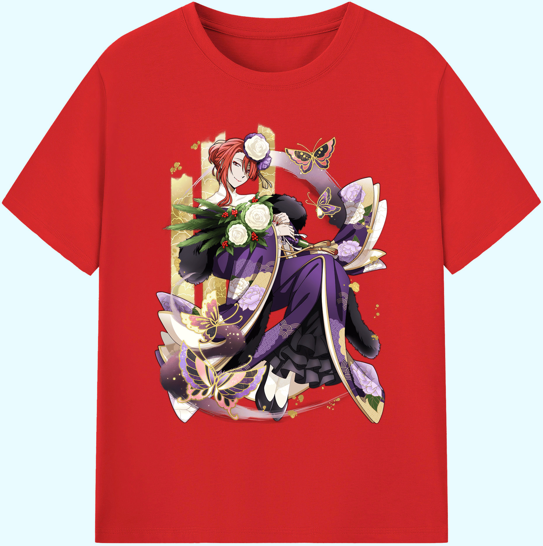 （画像用） 文豪ストレイドッグス Bungo Stray Dogs 綿100％ メンズ半袖Tシャツ｜肌触りやわらか＆通気性