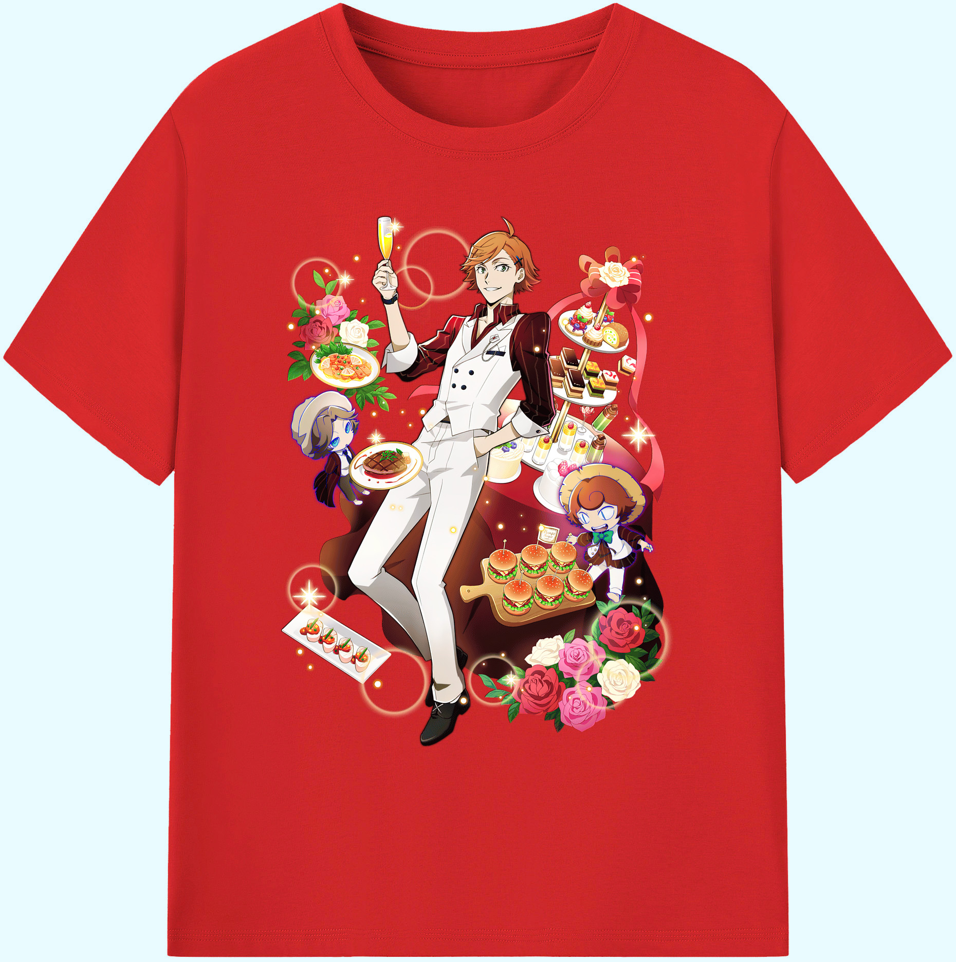 （画像用） 文豪ストレイドッグス Bungo Stray Dogs 綿100％ メンズ半袖Tシャツ｜肌触りやわらか＆通気性