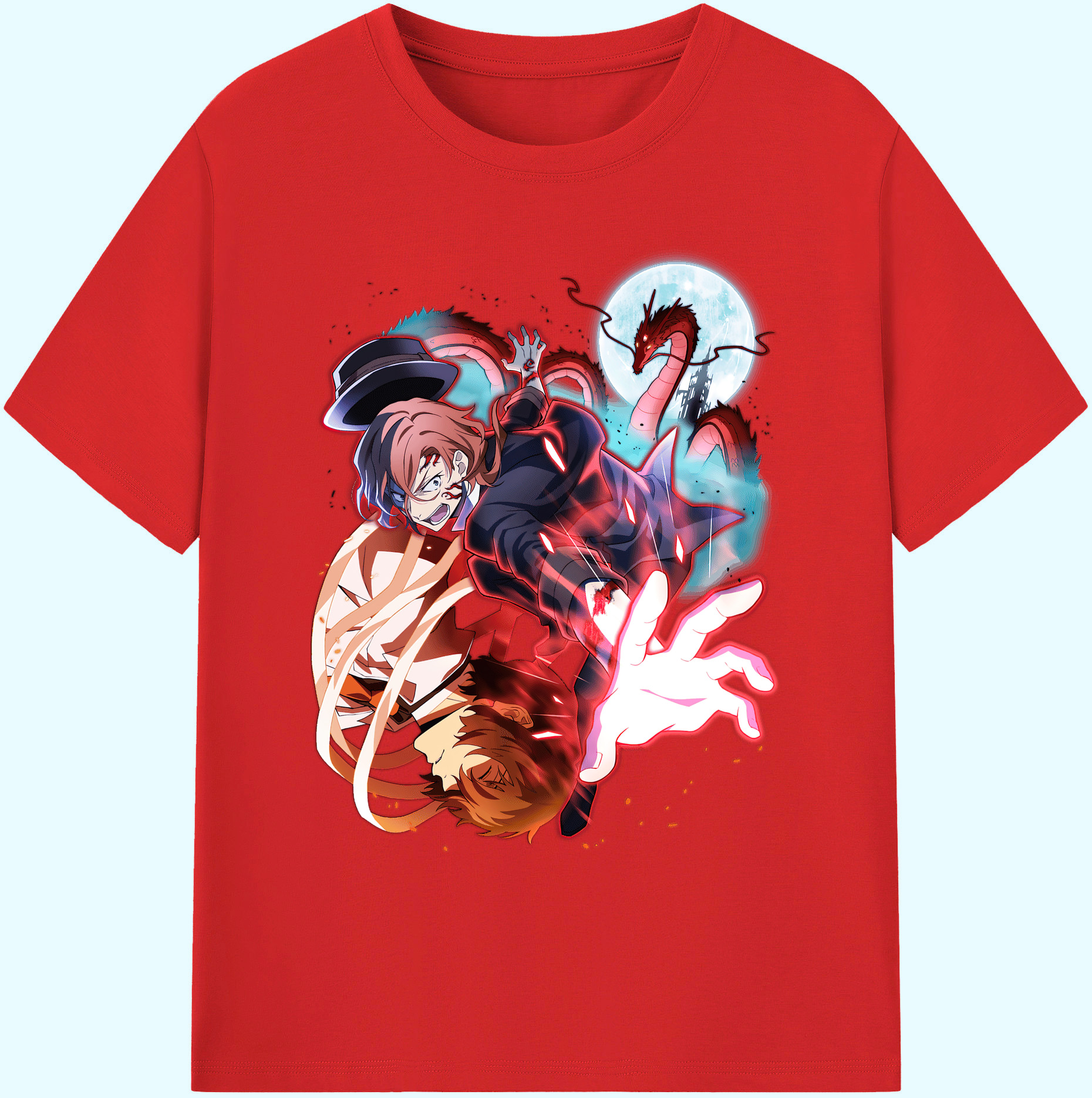 文豪ストレイドッグス Bungo Stray Dogs 綿100％ メンズ半袖Tシャツ｜肌触りやわらか＆通気性