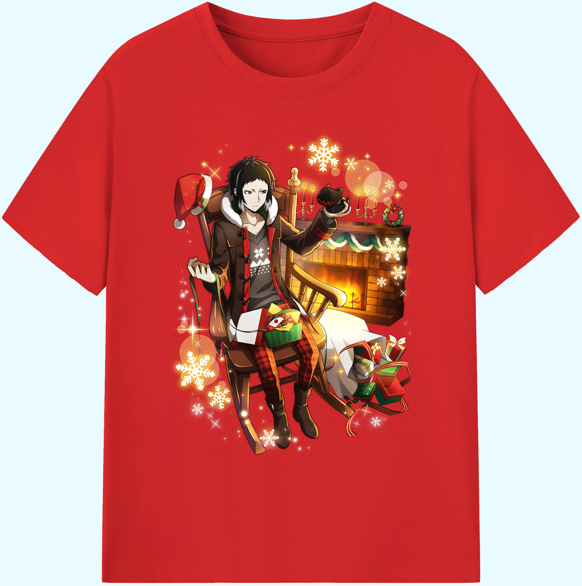 （画像用） 文豪ストレイドッグス Bungo Stray Dogs 綿100％ メンズ半袖Tシャツ｜肌触りやわらか＆通気性