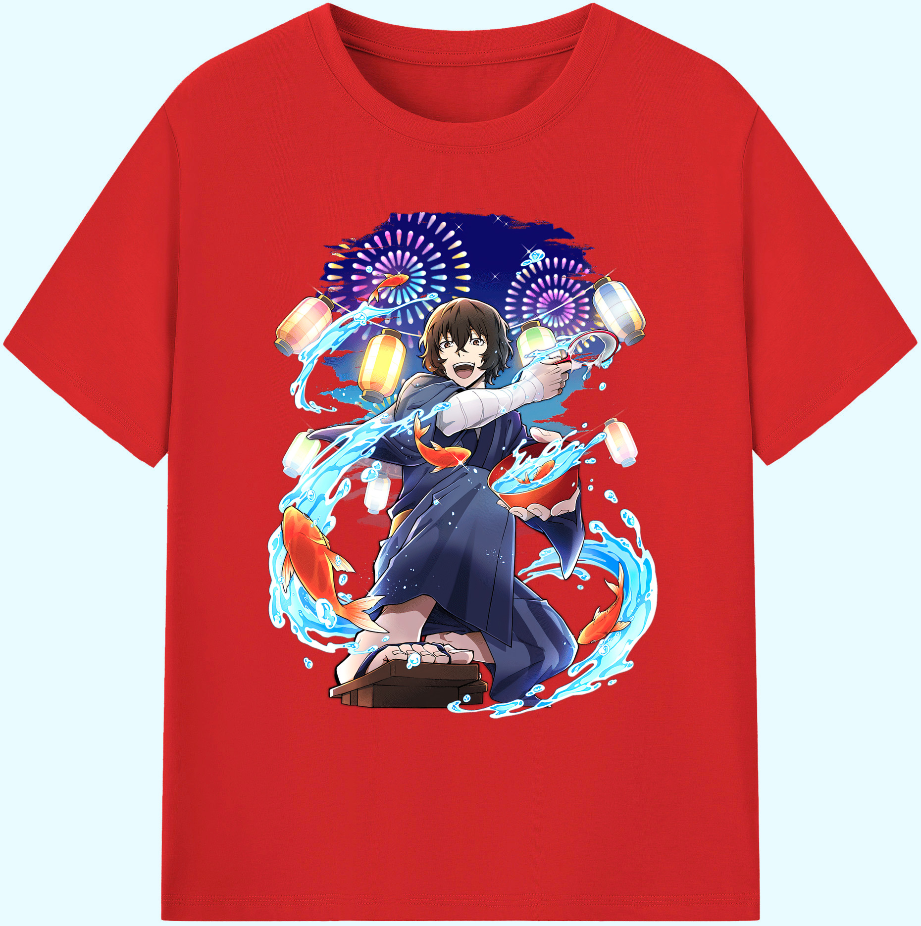 （画像用） 文豪ストレイドッグス Bungo Stray Dogs 綿100％ メンズ半袖Tシャツ｜肌触りやわらか＆通気性
