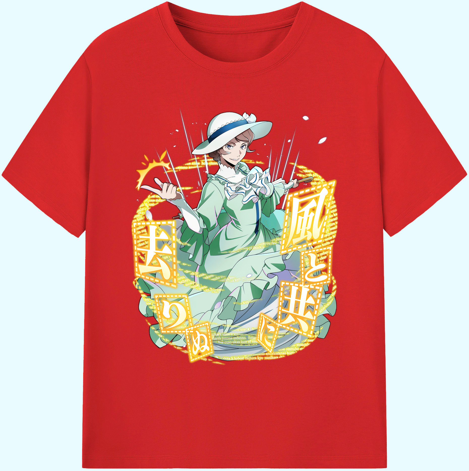 （画像用） 文豪ストレイドッグス Bungo Stray Dogs 綿100％ メンズ半袖Tシャツ｜肌触りやわらか＆通気性