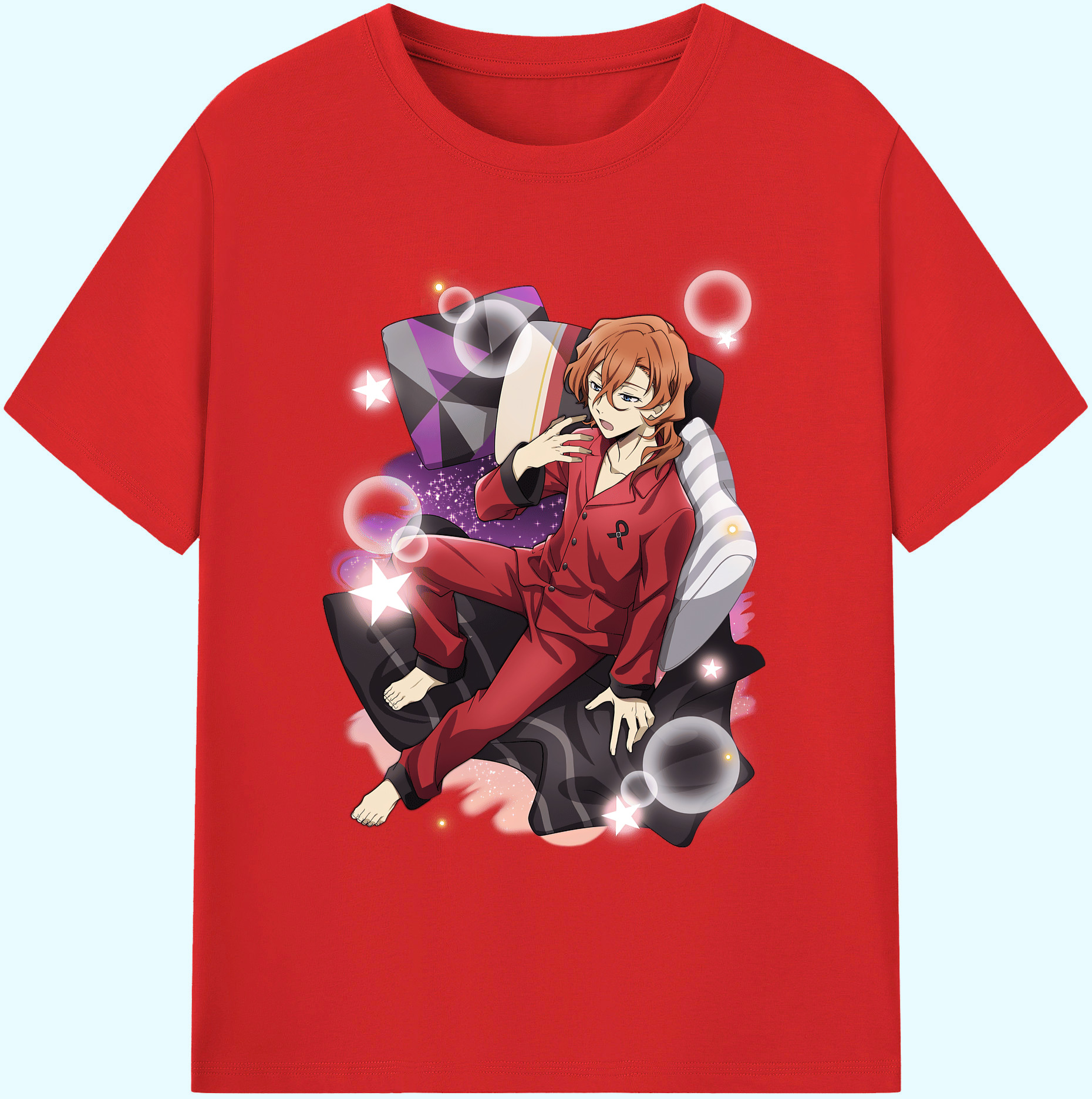 （画像用） 文豪ストレイドッグス Bungo Stray Dogs 綿100％ メンズ半袖Tシャツ｜肌触りやわらか＆通気性