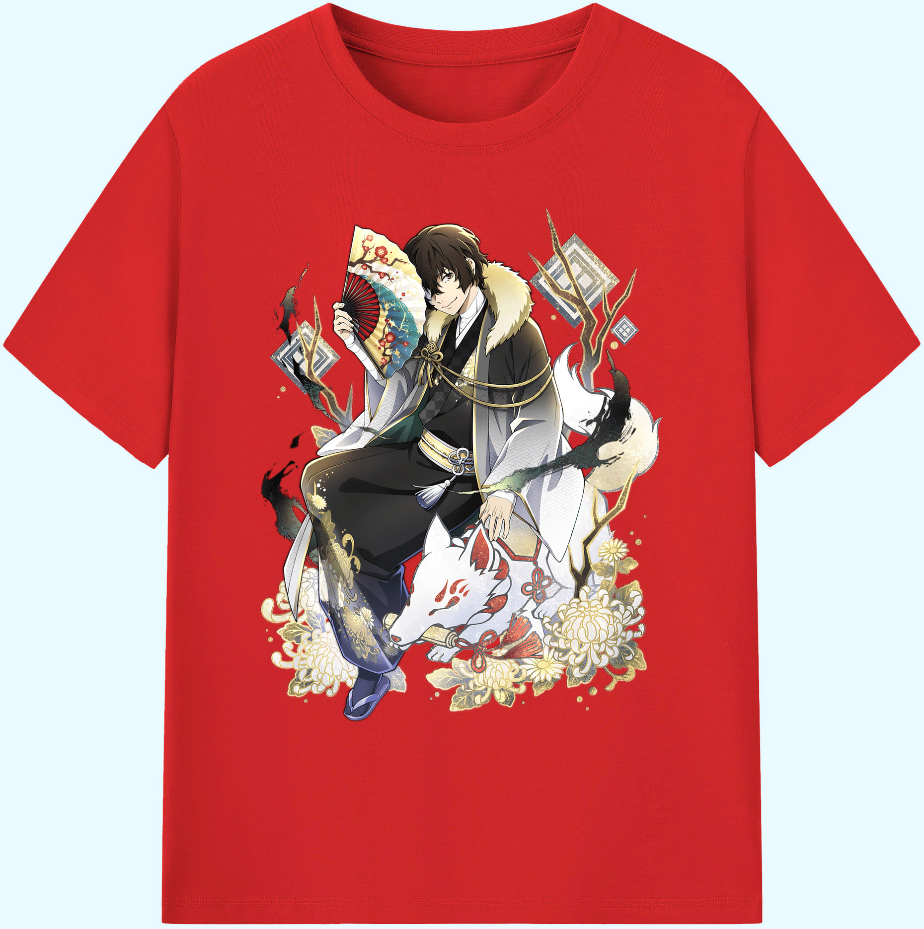 （画像用） 文豪ストレイドッグス Bungo Stray Dogs 綿100％ メンズ半袖Tシャツ｜肌触りやわらか＆通気性