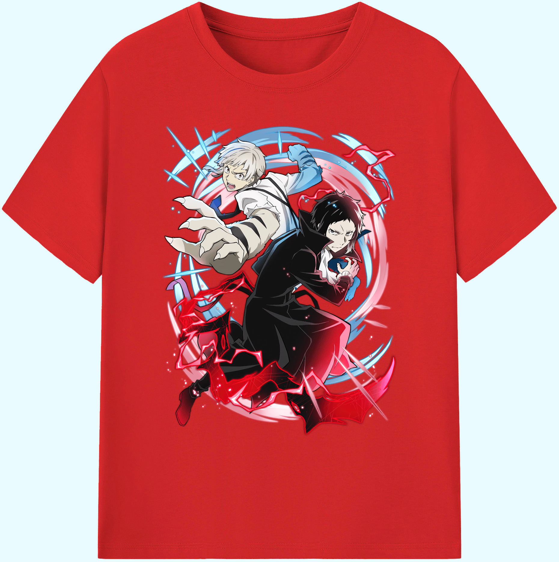 （画像用） 文豪ストレイドッグス Bungo Stray Dogs 綿100％ メンズ半袖Tシャツ｜肌触りやわらか＆通気性