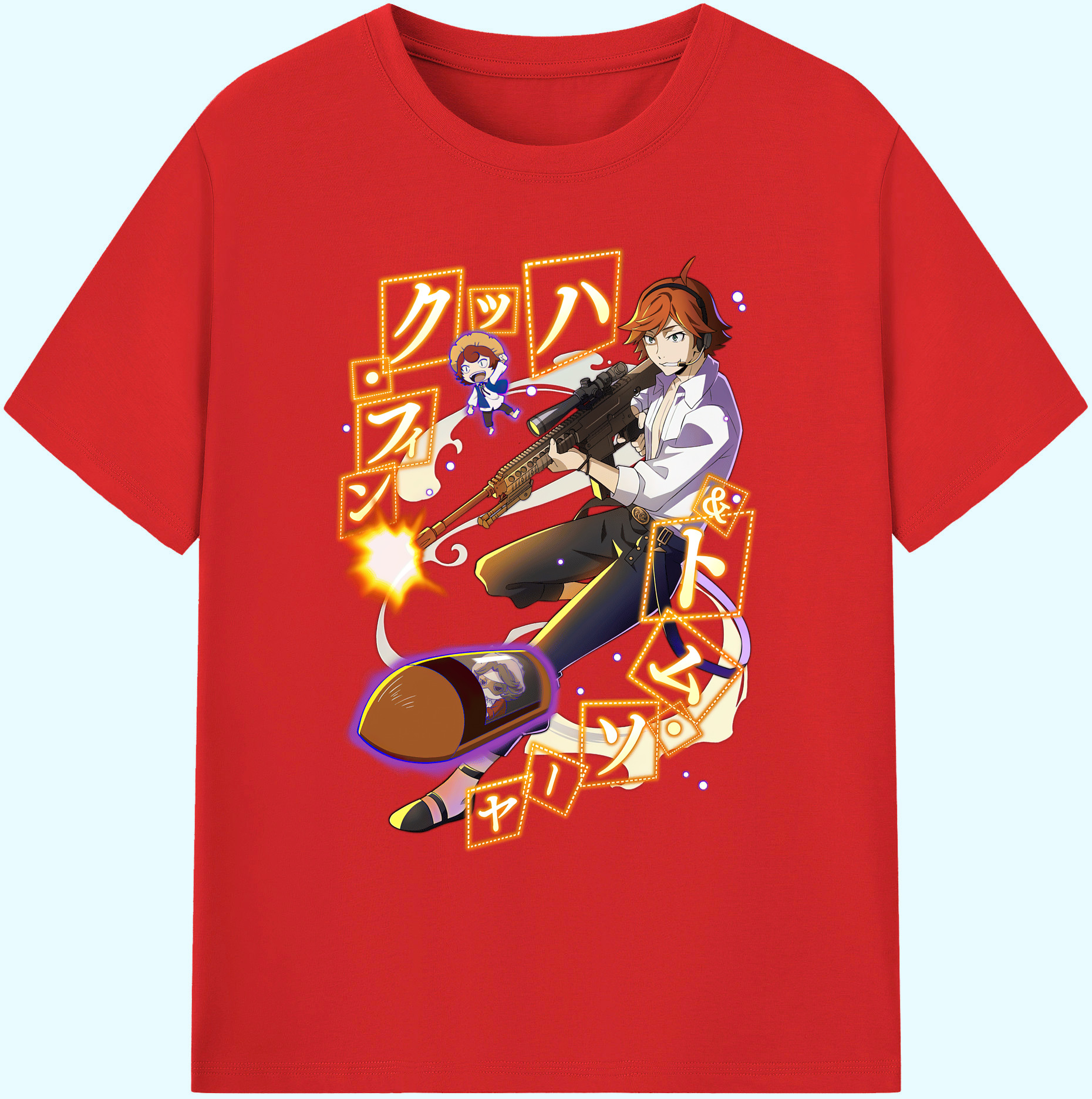 （画像用） 文豪ストレイドッグス Bungo Stray Dogs 綿100％ メンズ半袖Tシャツ｜肌触りやわらか＆通気性