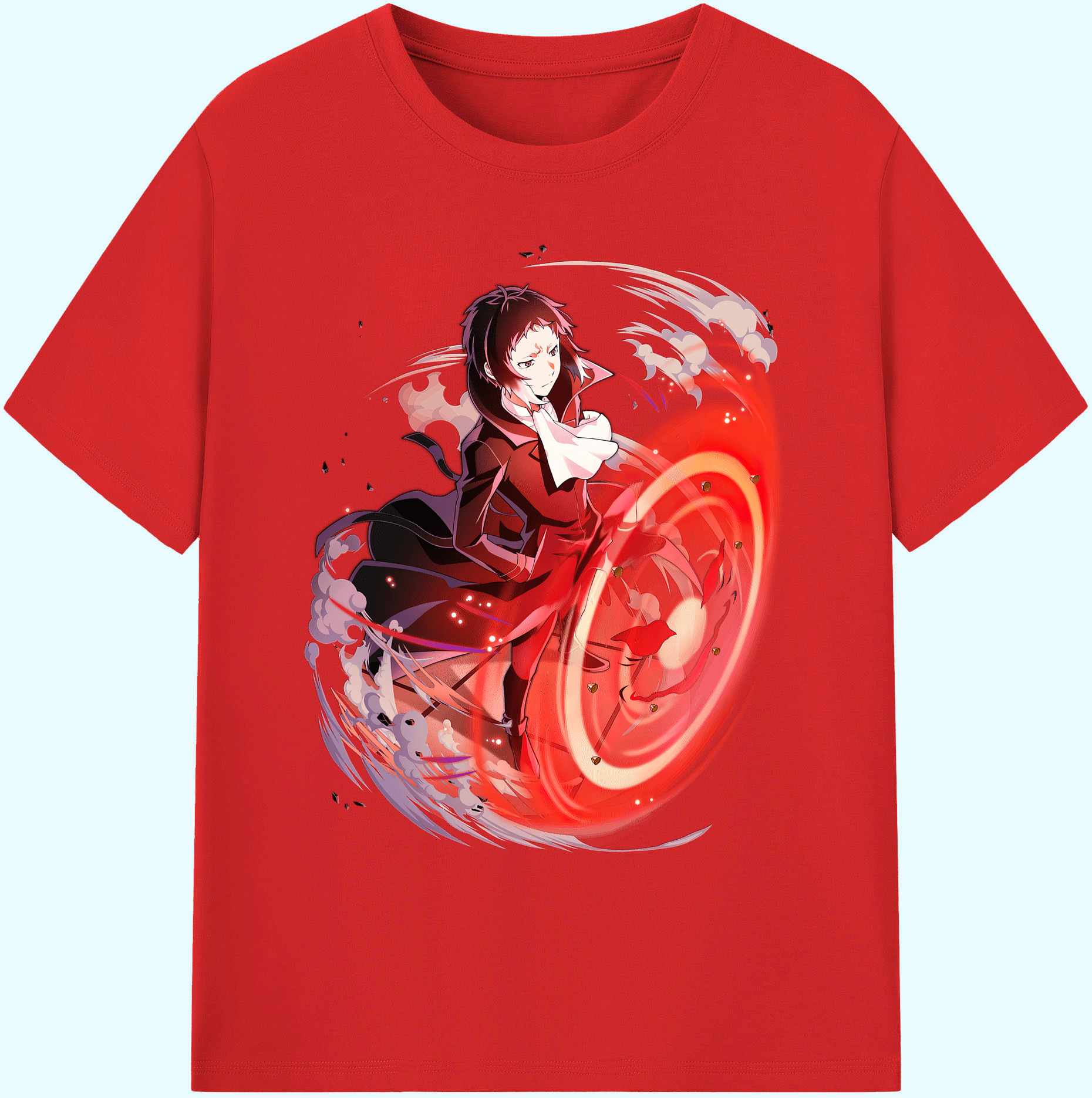 （画像用） 文豪ストレイドッグス Bungo Stray Dogs 綿100％ メンズ半袖Tシャツ｜肌触りやわらか＆通気性