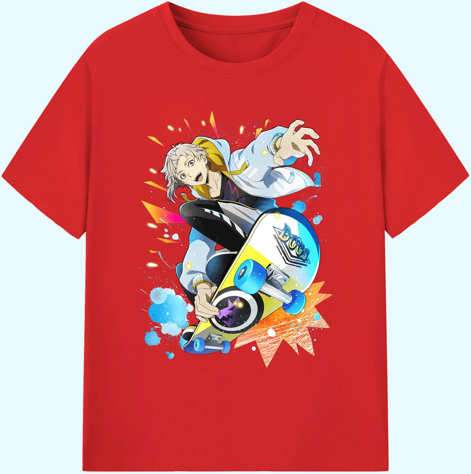 （画像用） 文豪ストレイドッグス Bungo Stray Dogs 綿100％ メンズ半袖Tシャツ｜肌触りやわらか＆通気性