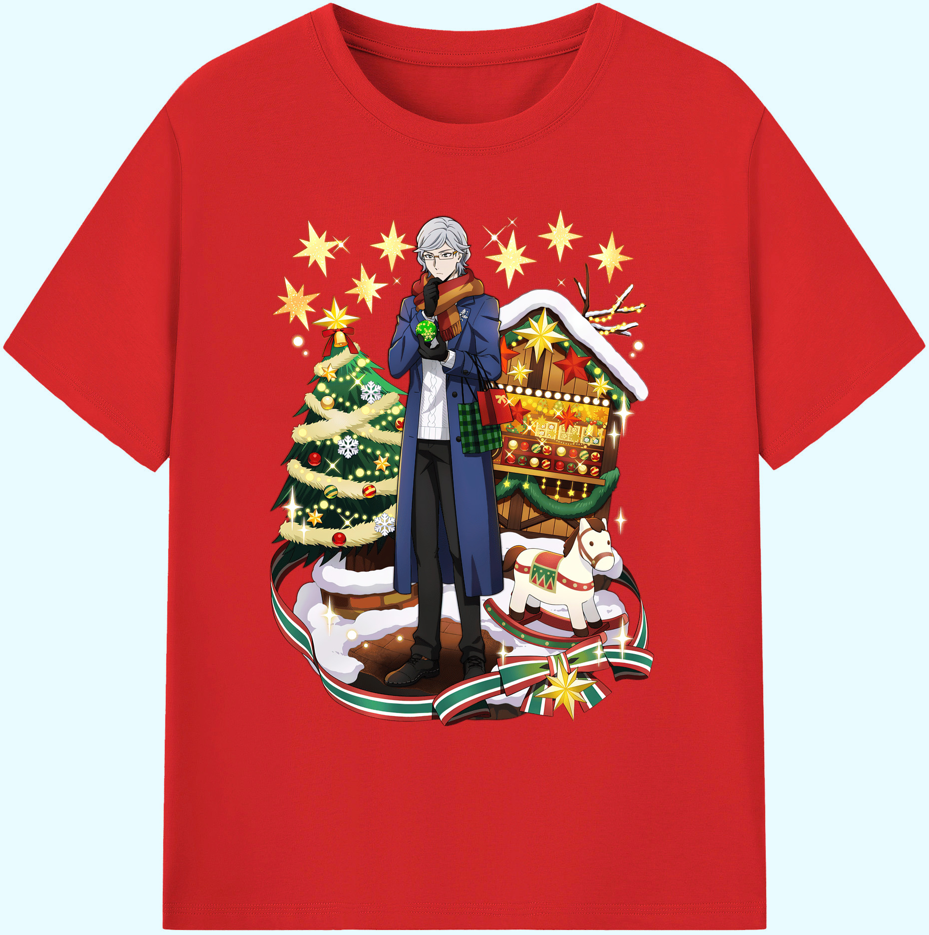 （画像用） 文豪ストレイドッグス Bungo Stray Dogs 綿100％ メンズ半袖Tシャツ｜肌触りやわらか＆通気性