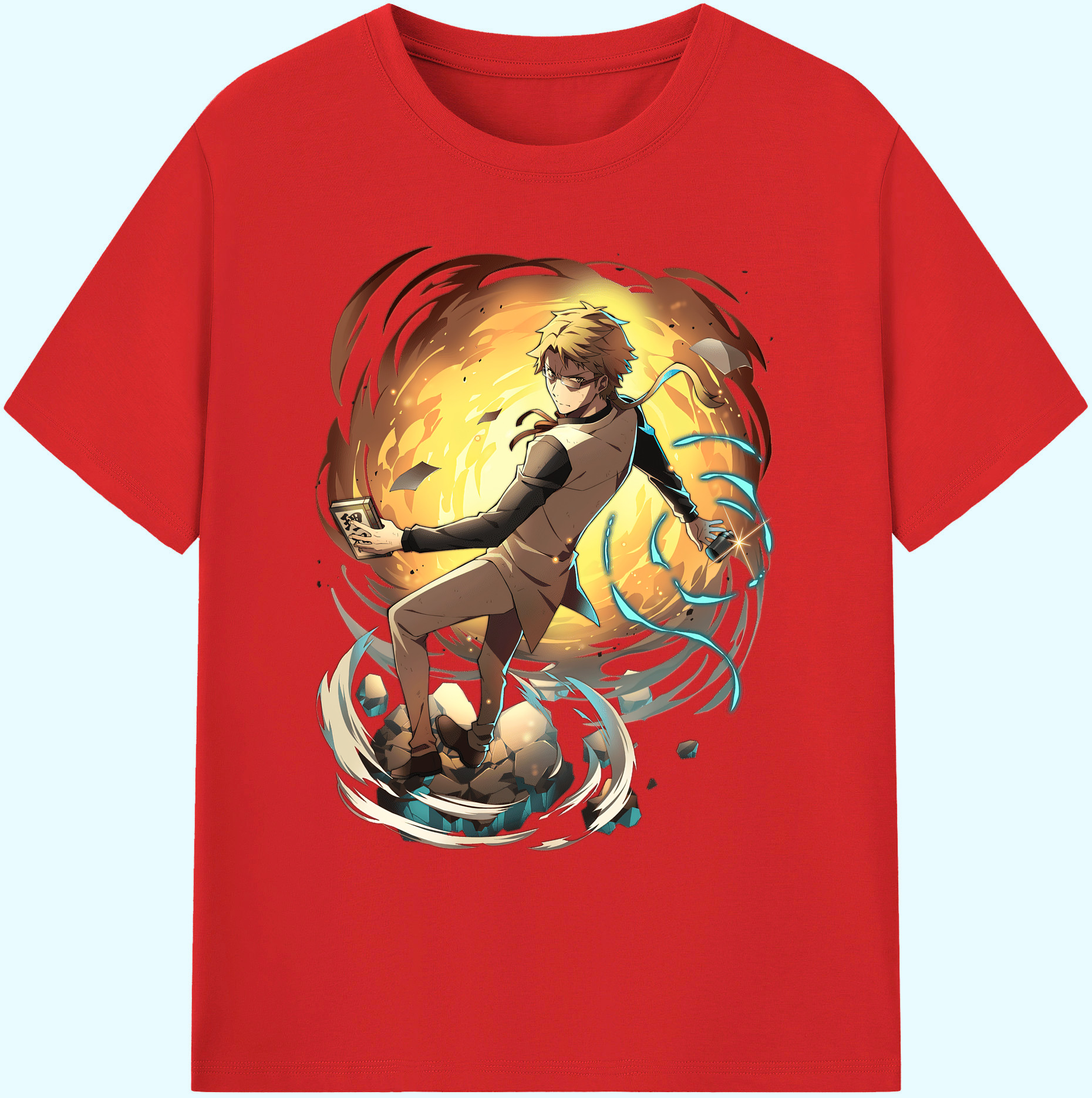 （画像用） 文豪ストレイドッグス Bungo Stray Dogs 綿100％ メンズ半袖Tシャツ｜肌触りやわらか＆通気性