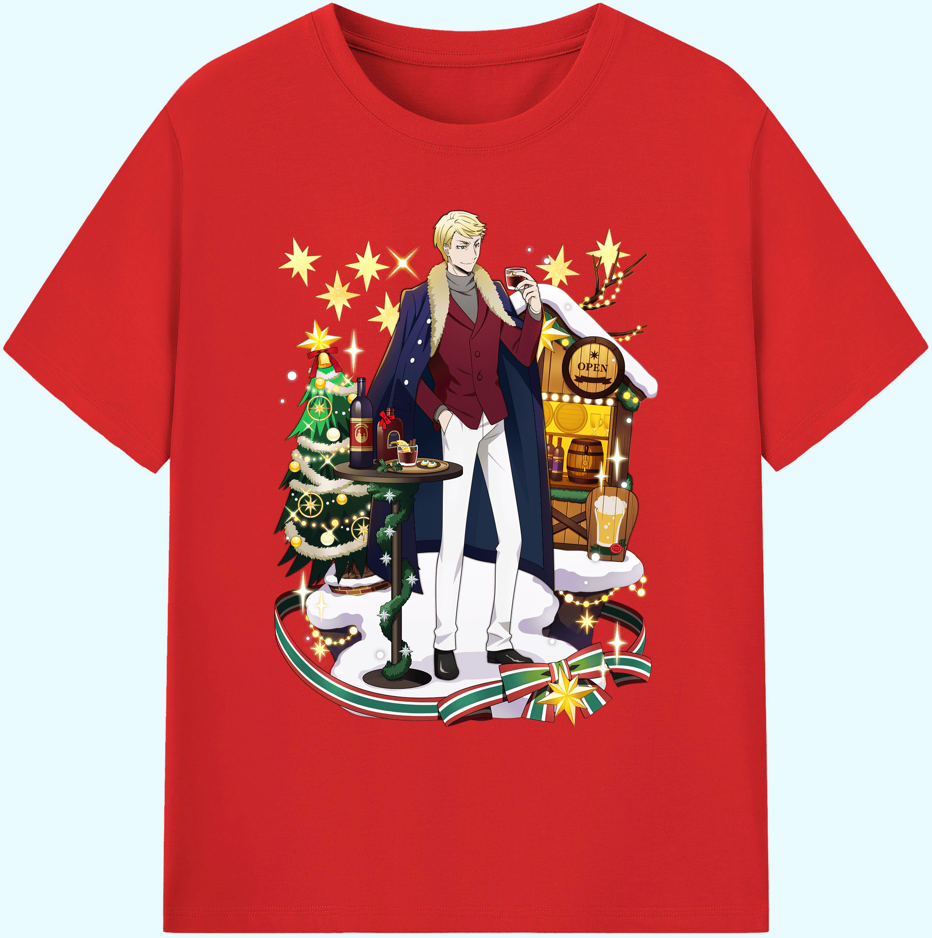 （画像用） 文豪ストレイドッグス Bungo Stray Dogs 綿100％ メンズ半袖Tシャツ｜肌触りやわらか＆通気性