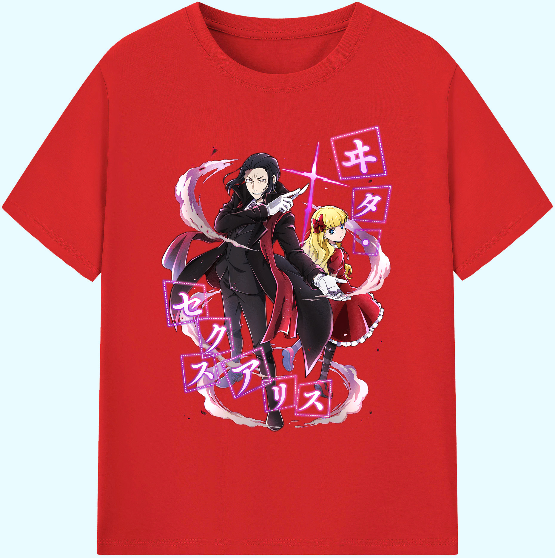 （画像用） 文豪ストレイドッグス Bungo Stray Dogs 綿100％ メンズ半袖Tシャツ｜肌触りやわらか＆通気性