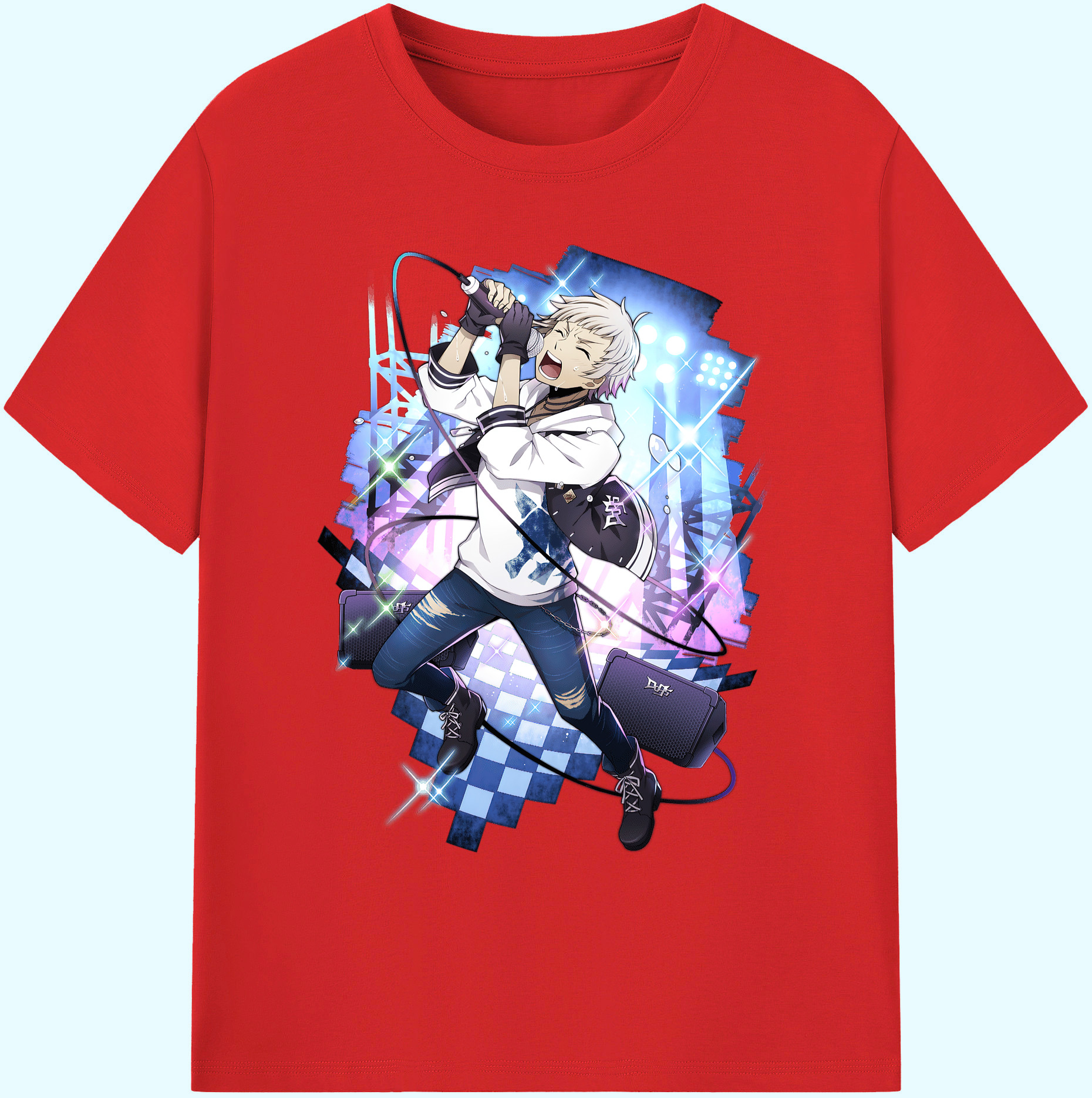 （画像用） 文豪ストレイドッグス Bungo Stray Dogs 綿100％ メンズ半袖Tシャツ｜肌触りやわらか＆通気性