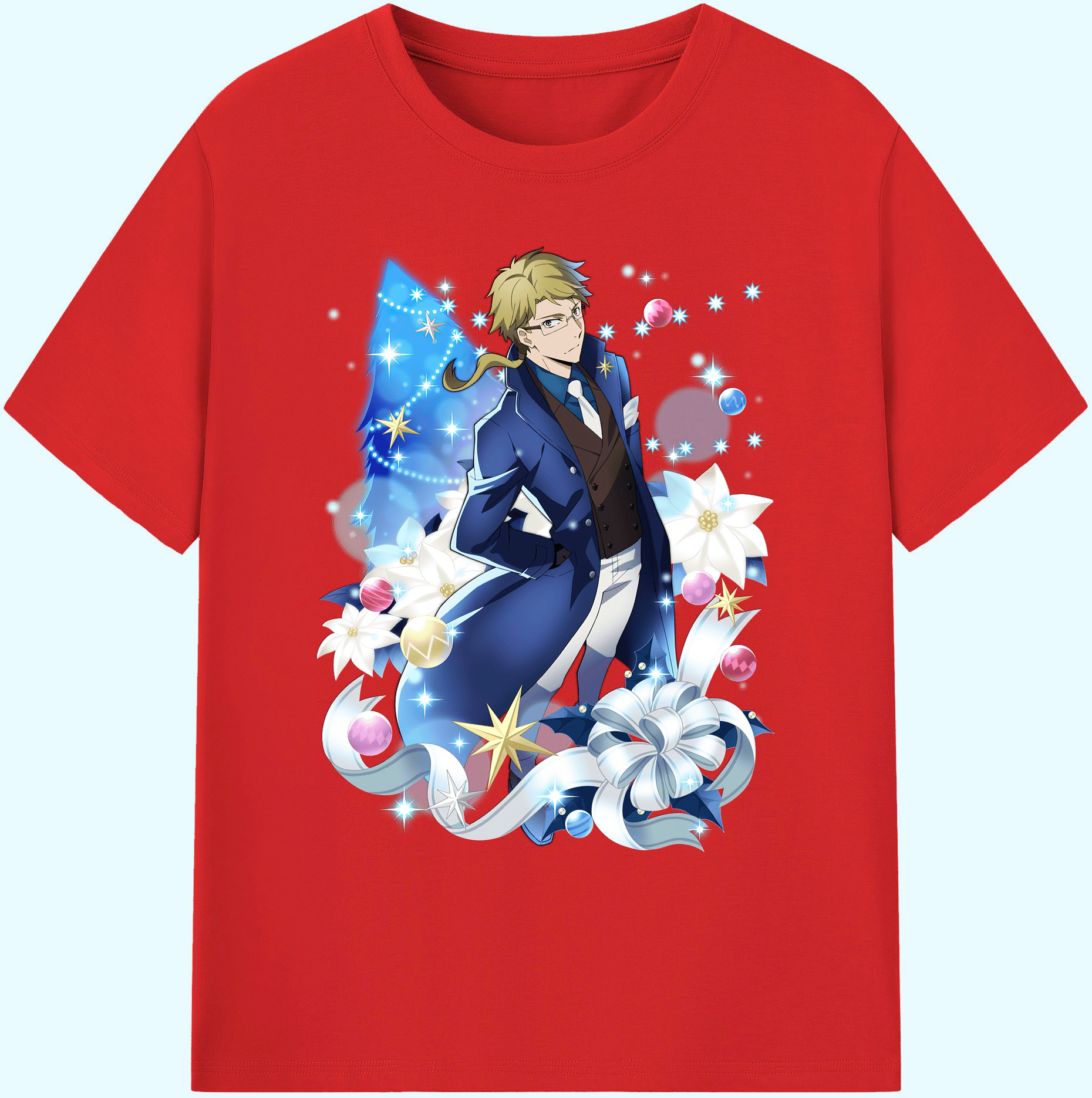 （画像用） 文豪ストレイドッグス Bungo Stray Dogs 綿100％ メンズ半袖Tシャツ｜肌触りやわらか＆通気性