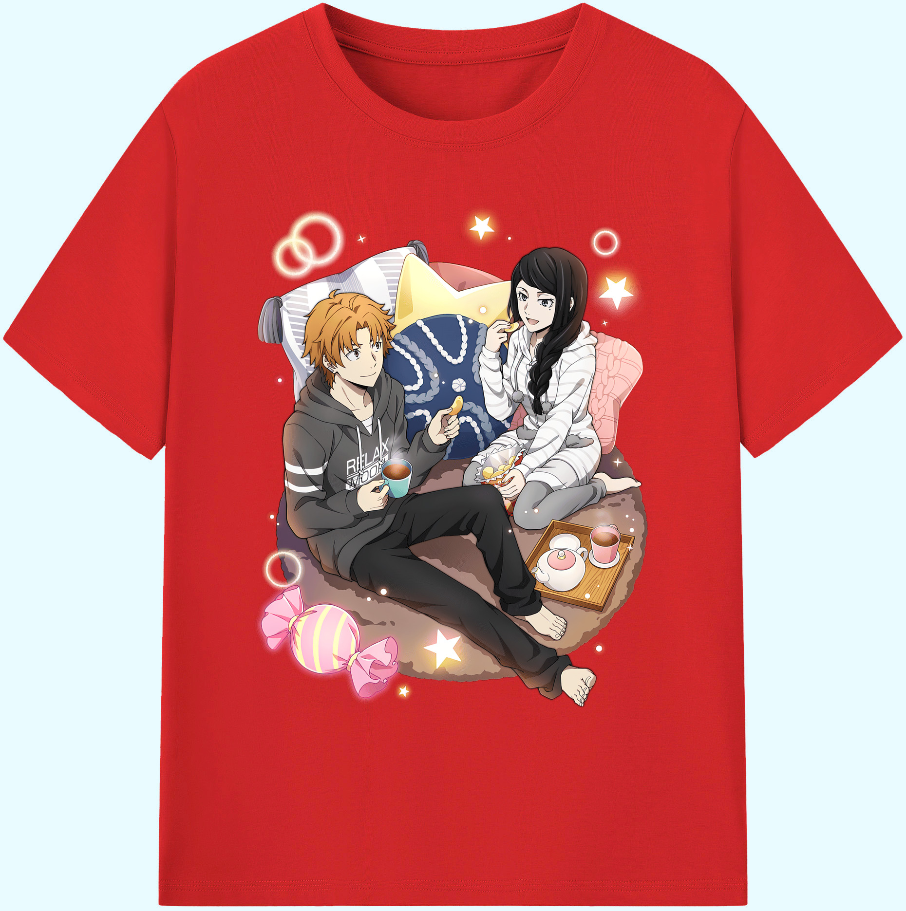 （画像用） 文豪ストレイドッグス Bungo Stray Dogs 綿100％ メンズ半袖Tシャツ｜肌触りやわらか＆通気性