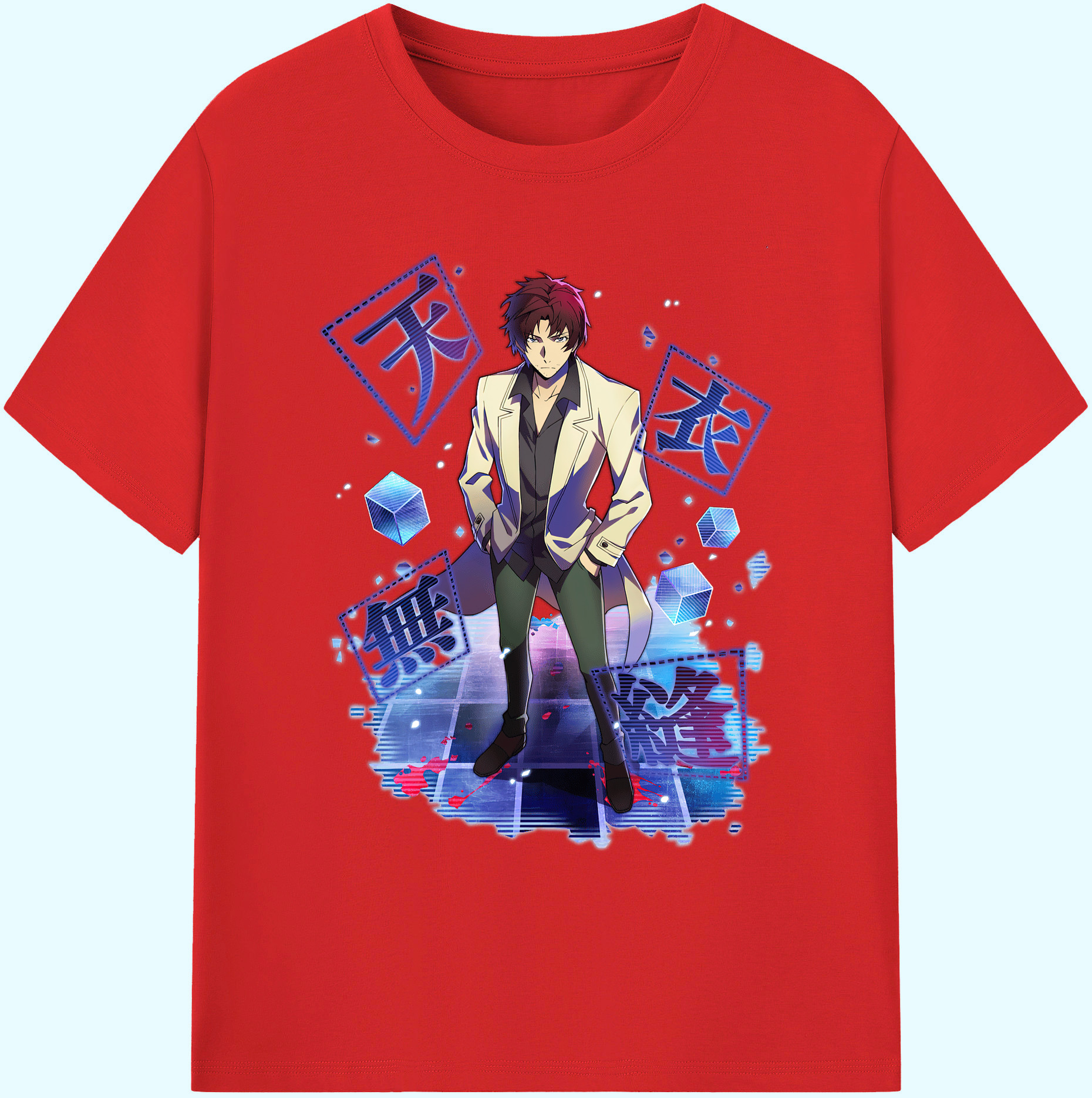 （画像用） 文豪ストレイドッグス Bungo Stray Dogs 綿100％ メンズ半袖Tシャツ｜肌触りやわらか＆通気性