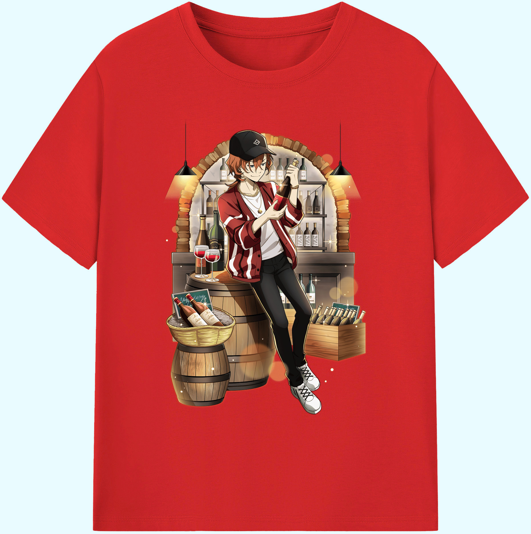 （画像用） 文豪ストレイドッグス Bungo Stray Dogs 綿100％ メンズ半袖Tシャツ｜肌触りやわらか＆通気性