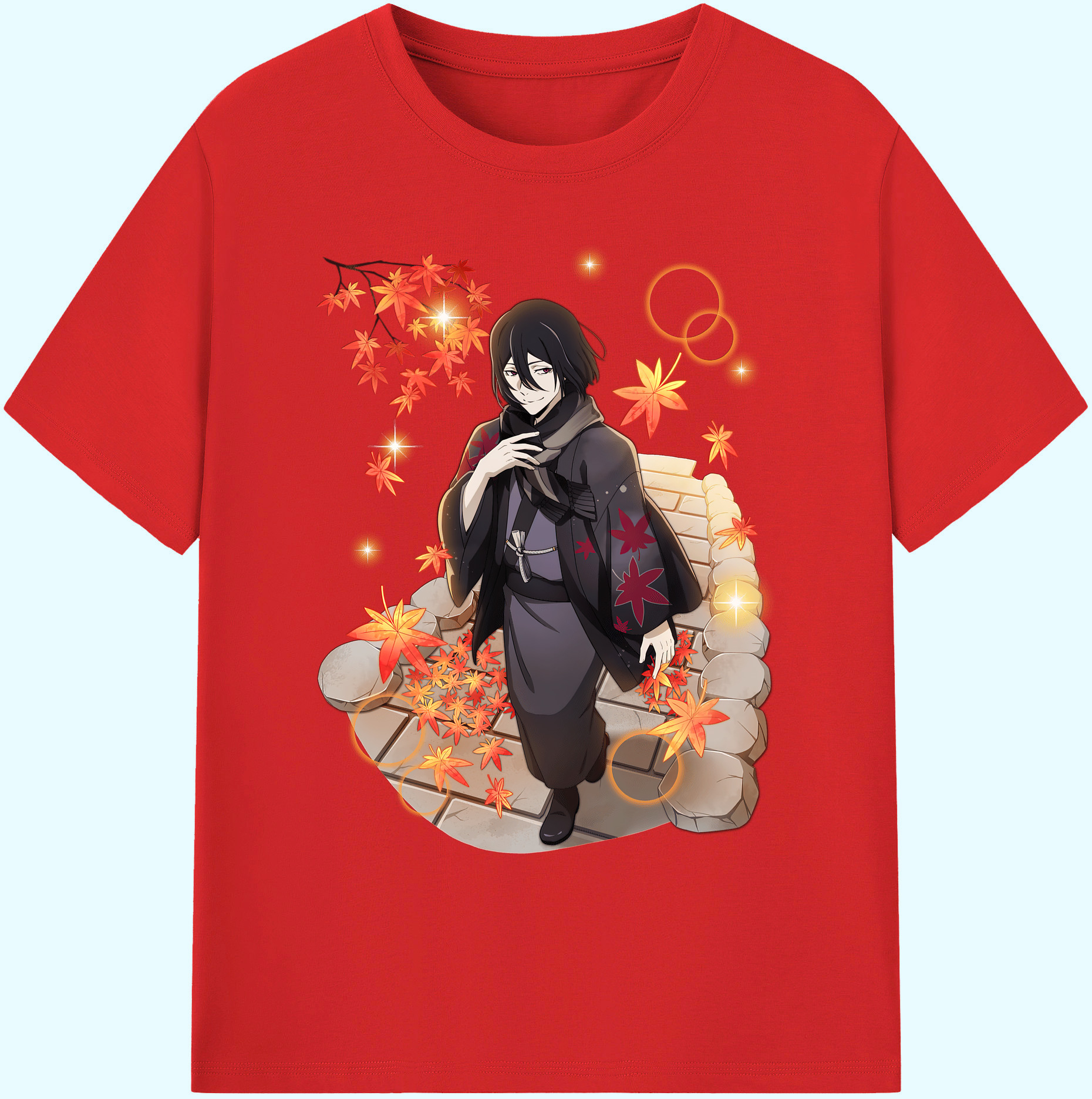 （画像用） 文豪ストレイドッグス Bungo Stray Dogs 綿100％ メンズ半袖Tシャツ｜肌触りやわらか＆通気性