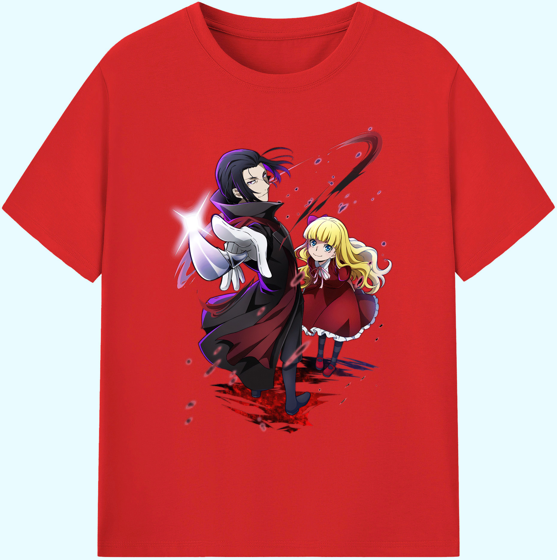 （画像用） 文豪ストレイドッグス Bungo Stray Dogs 綿100％ メンズ半袖Tシャツ｜肌触りやわらか＆通気性