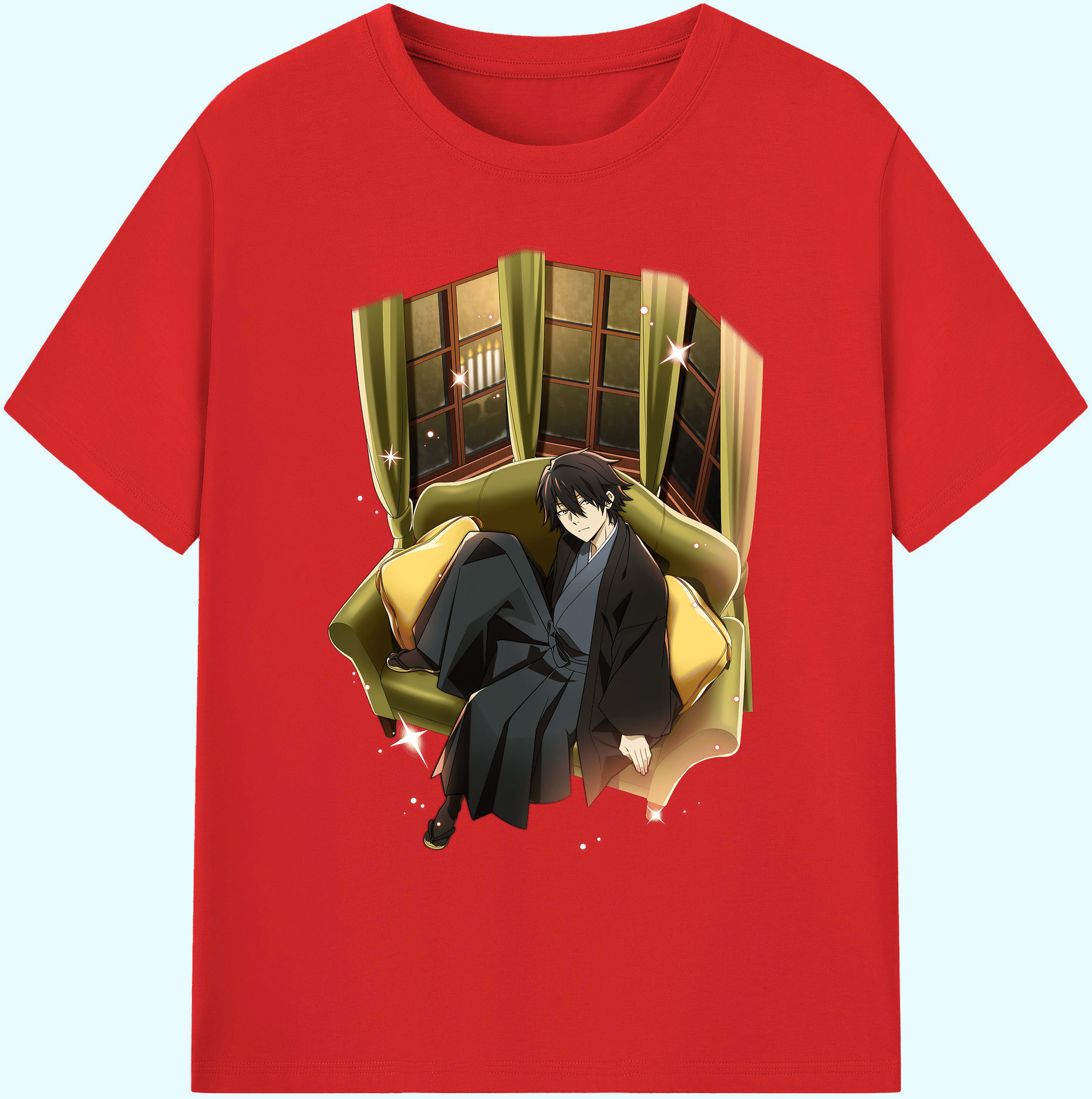 （画像用） 文豪ストレイドッグス Bungo Stray Dogs 綿100％ メンズ半袖Tシャツ｜肌触りやわらか＆通気性