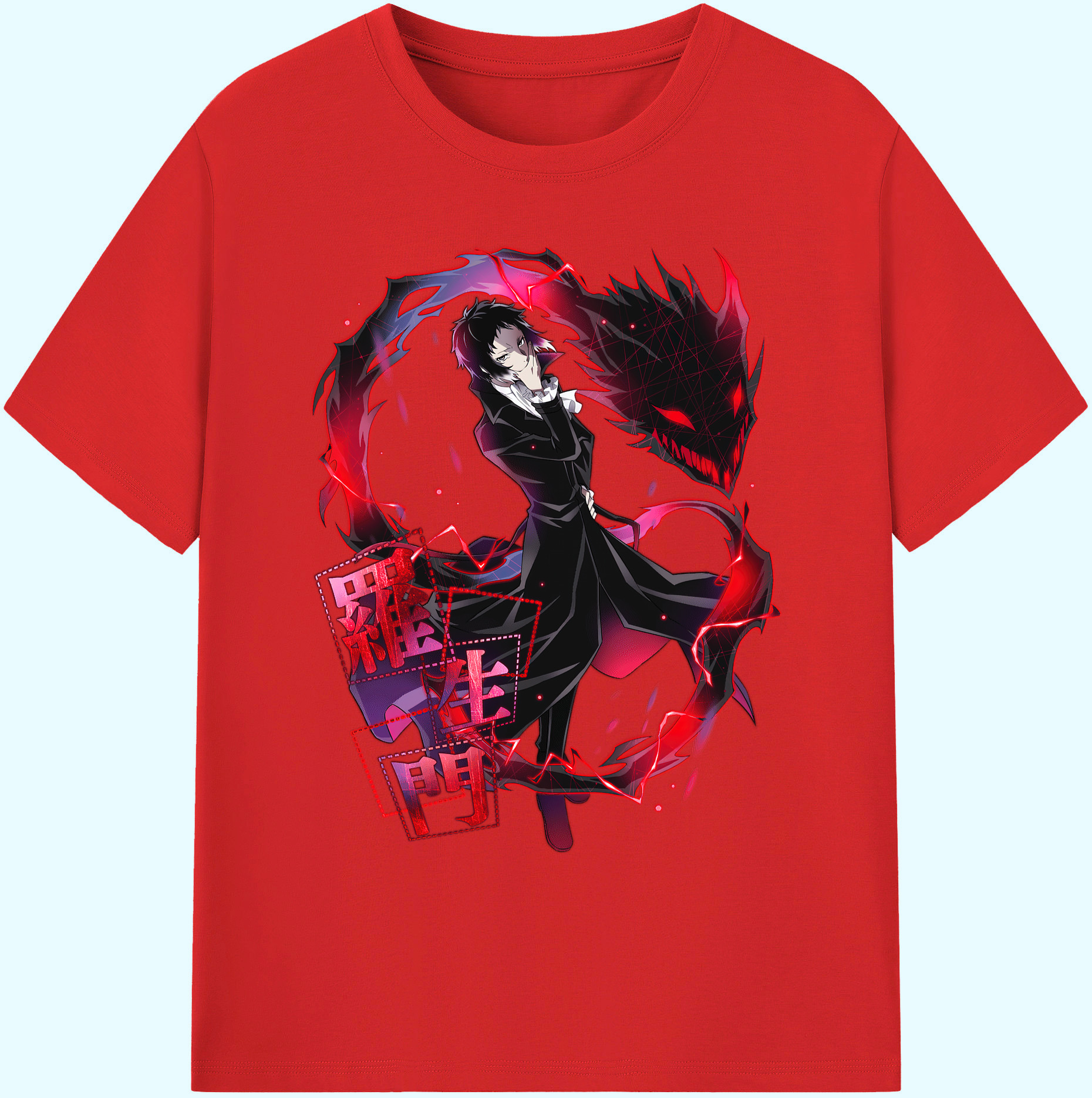 （画像用） 文豪ストレイドッグス Bungo Stray Dogs 綿100％ メンズ半袖Tシャツ｜肌触りやわらか＆通気性