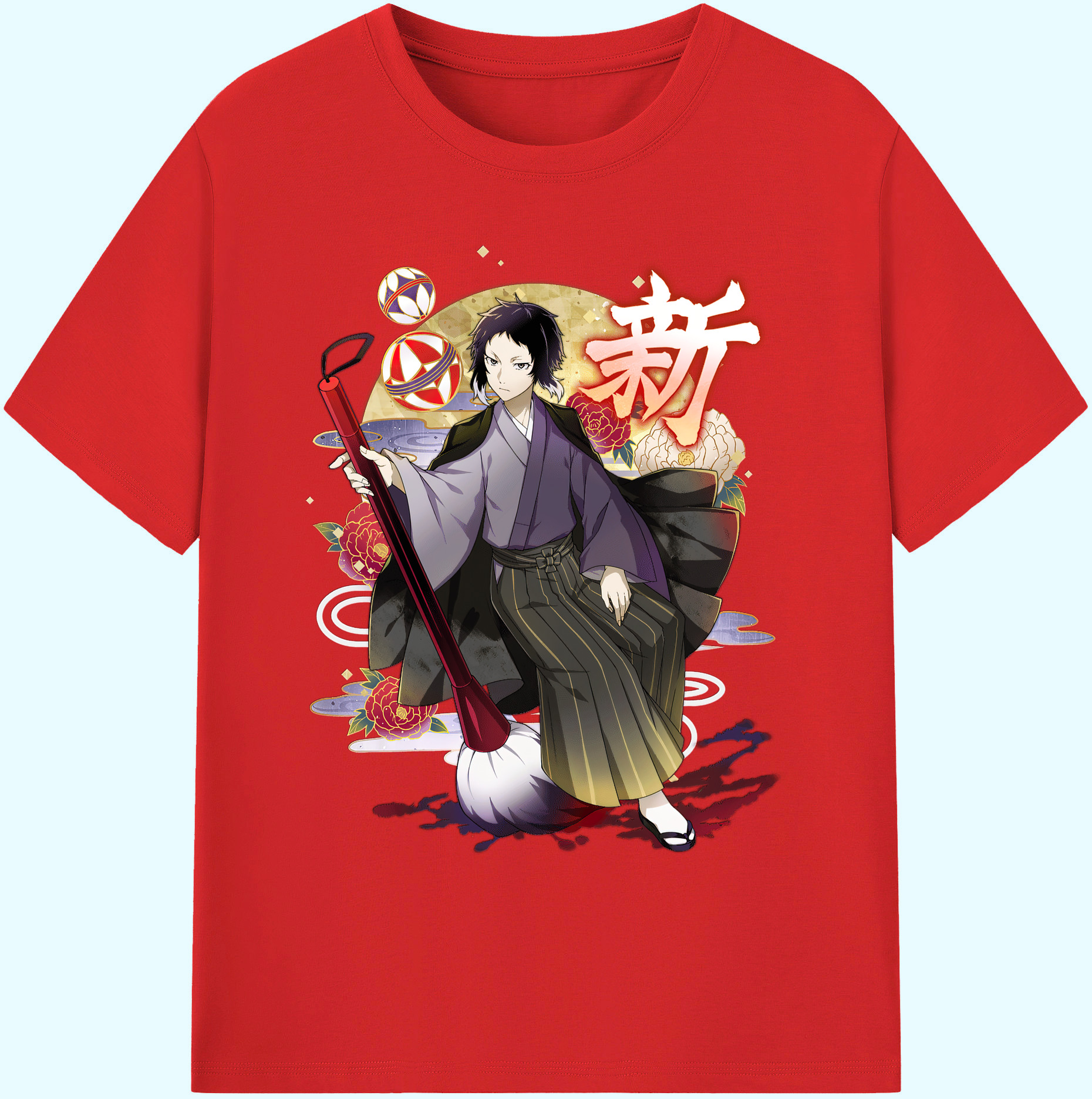 （画像用） 文豪ストレイドッグス Bungo Stray Dogs 綿100％ メンズ半袖Tシャツ｜肌触りやわらか＆通気性