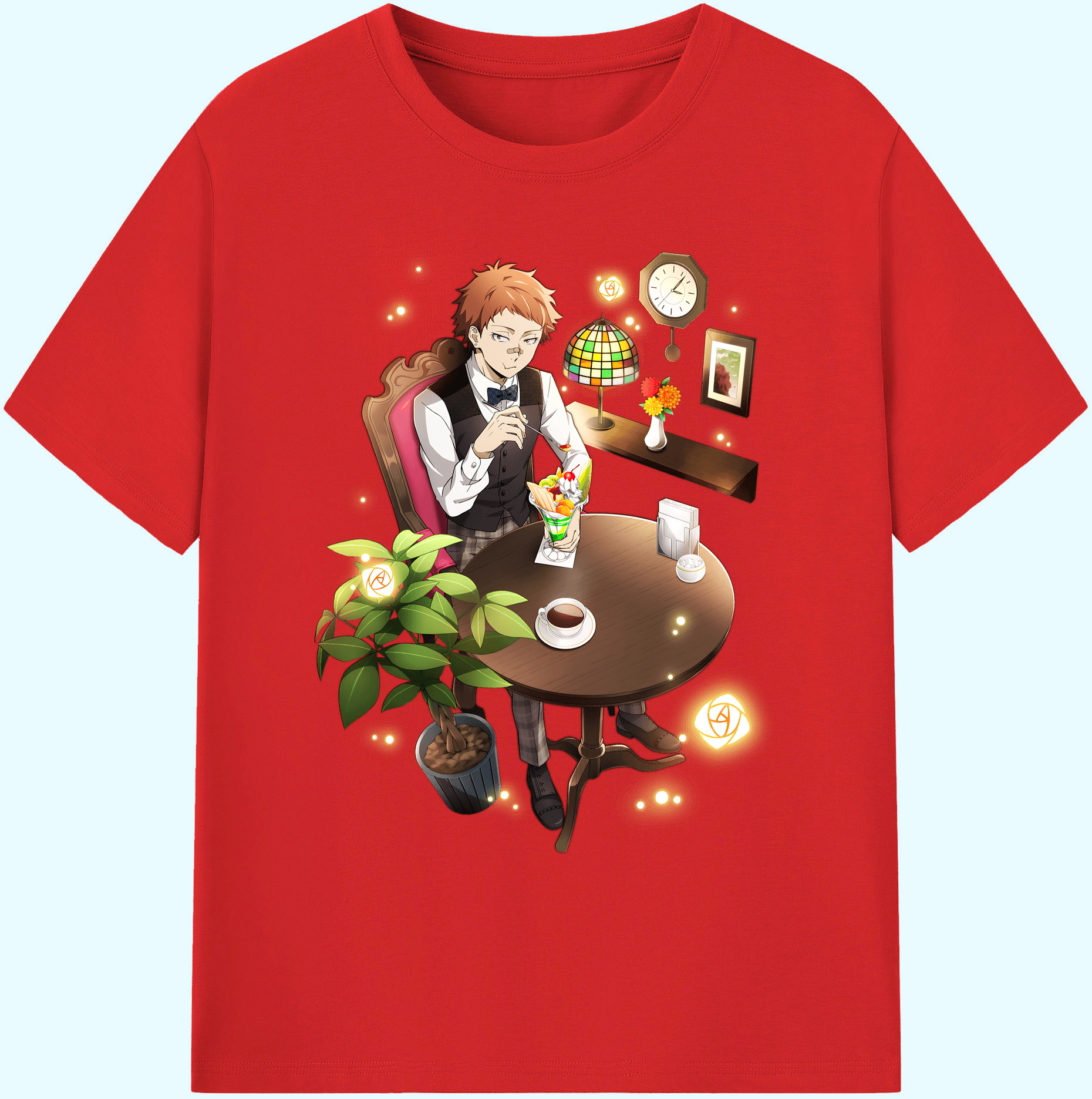 （画像用） 文豪ストレイドッグス Bungo Stray Dogs 綿100％ メンズ半袖Tシャツ｜肌触りやわらか＆通気性
