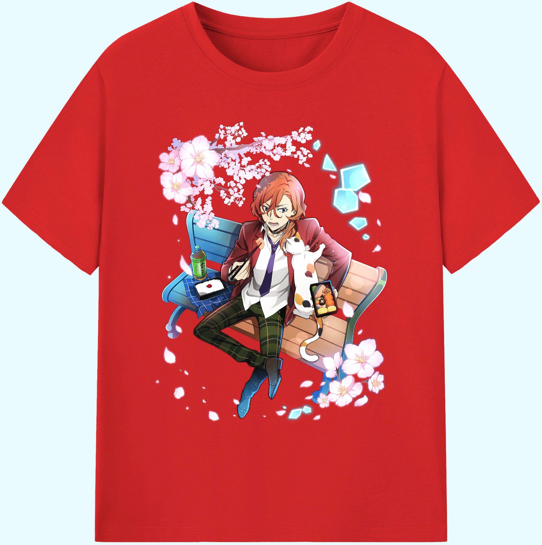 （画像用） 文豪ストレイドッグス Bungo Stray Dogs 綿100％ メンズ半袖Tシャツ｜肌触りやわらか＆通気性