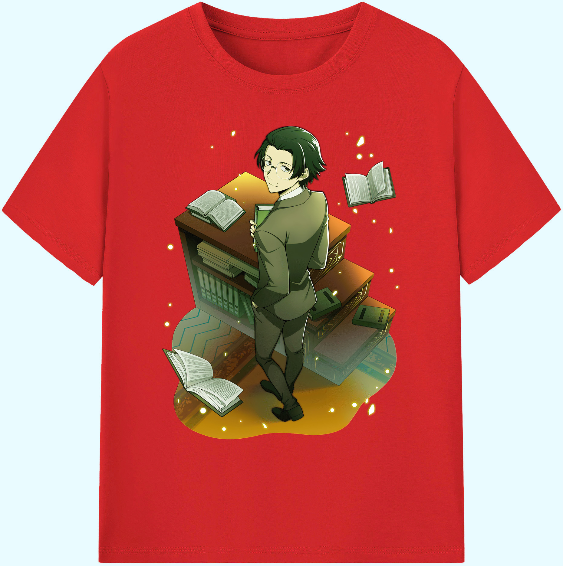 （画像用） 文豪ストレイドッグス Bungo Stray Dogs 綿100％ メンズ半袖Tシャツ｜肌触りやわらか＆通気性