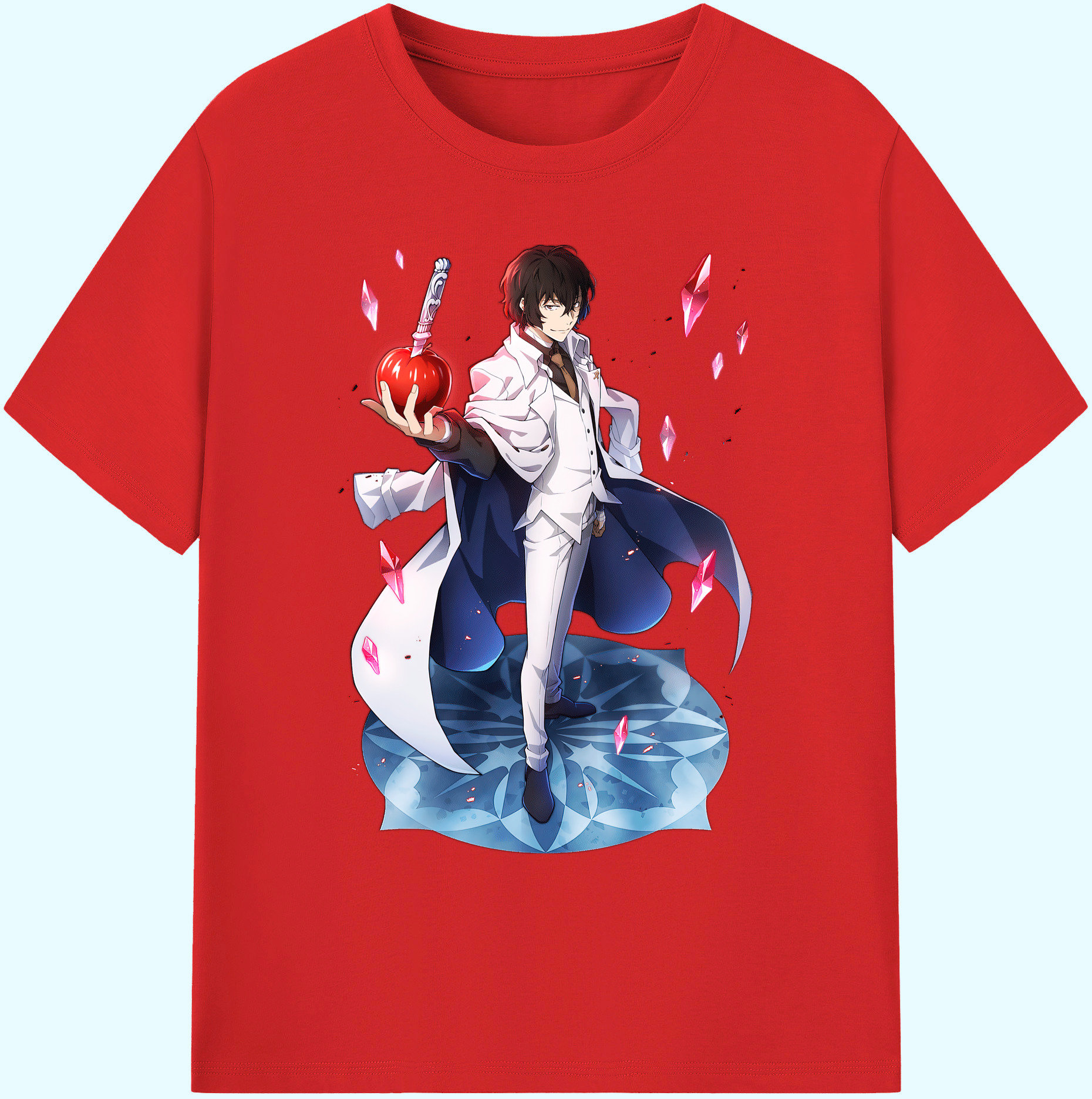 （画像用） 文豪ストレイドッグス Bungo Stray Dogs 綿100％ メンズ半袖Tシャツ｜肌触りやわらか＆通気性